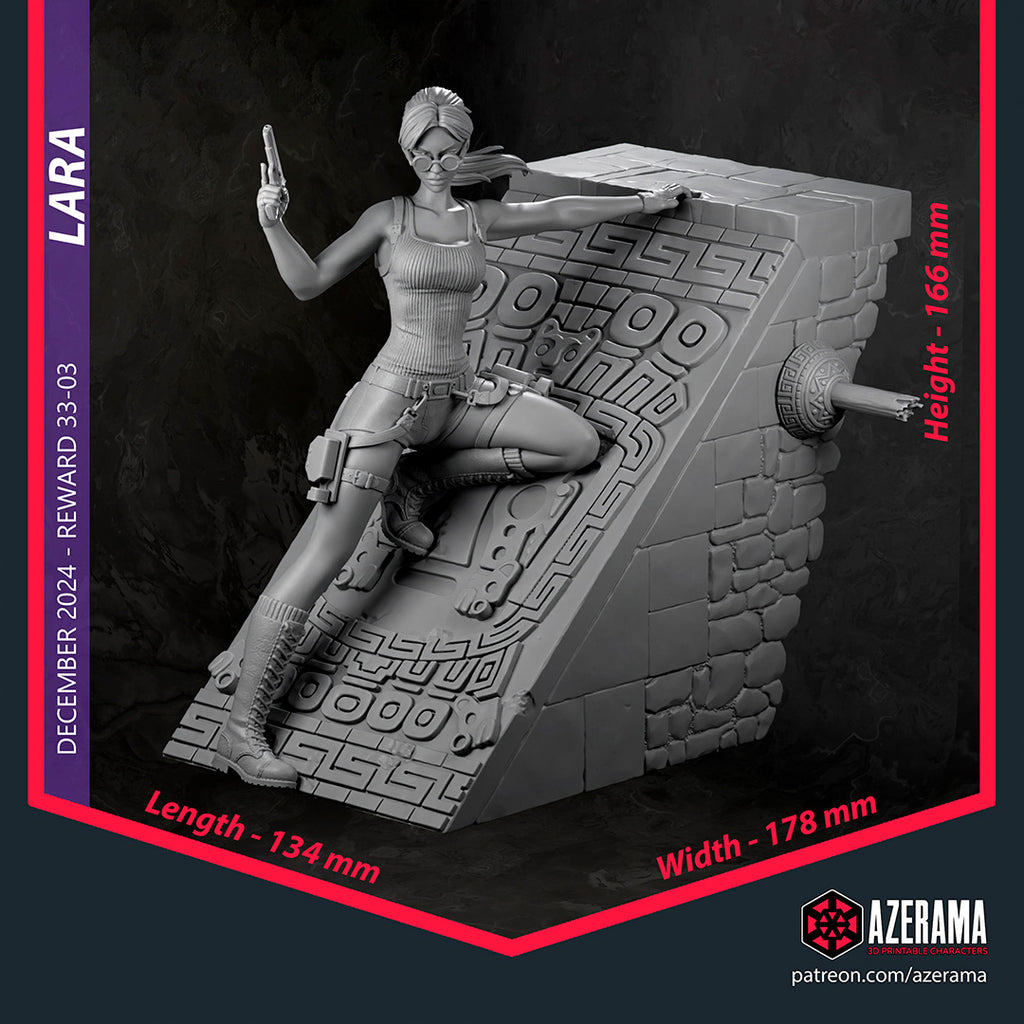 Lara Croft (Tomb Raider) resin figure by Azerama — studio render 6