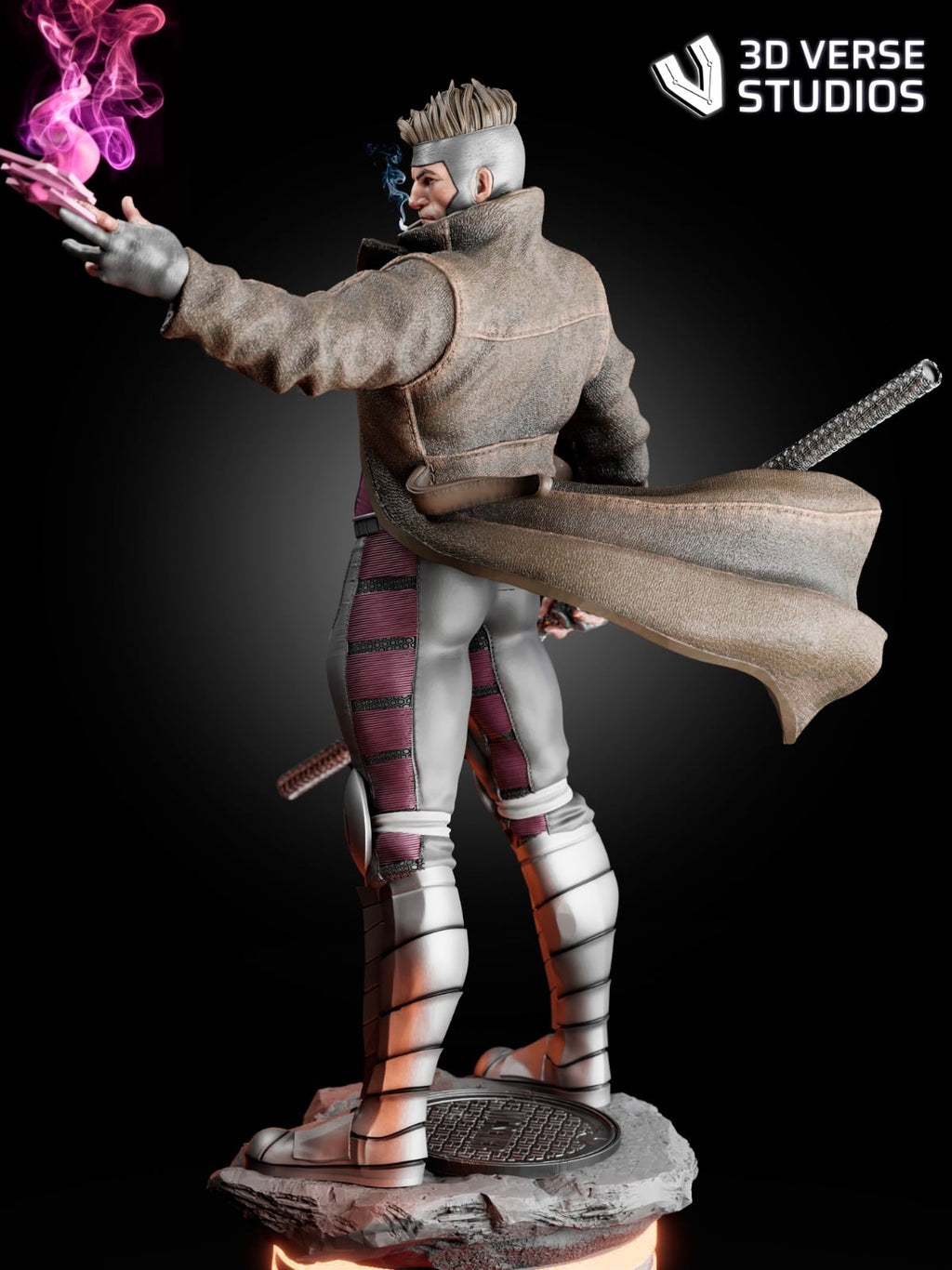 Gambit Marvel resin figure by CA 3D Studios — studio preview 2