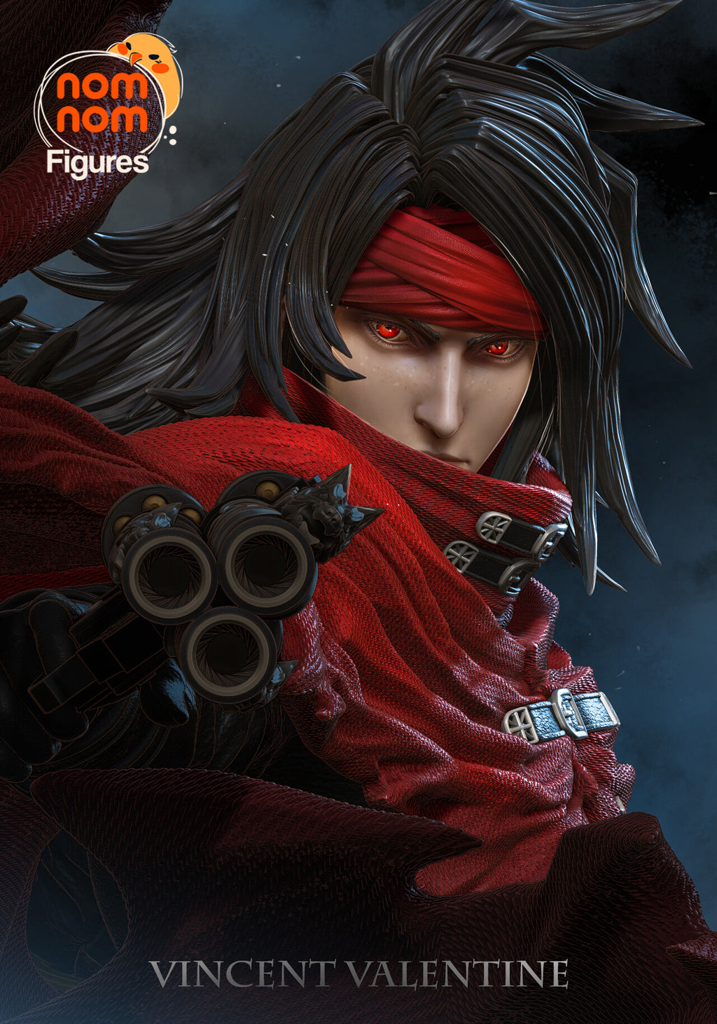 Vincent Valentine Final Fantasy resin figure by NomNom Figures — studio preview 1
