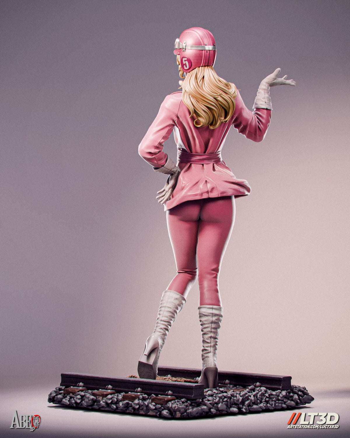 Penelope Pitstop (Wacky Races) resin figure by Abe3D — studio render 5