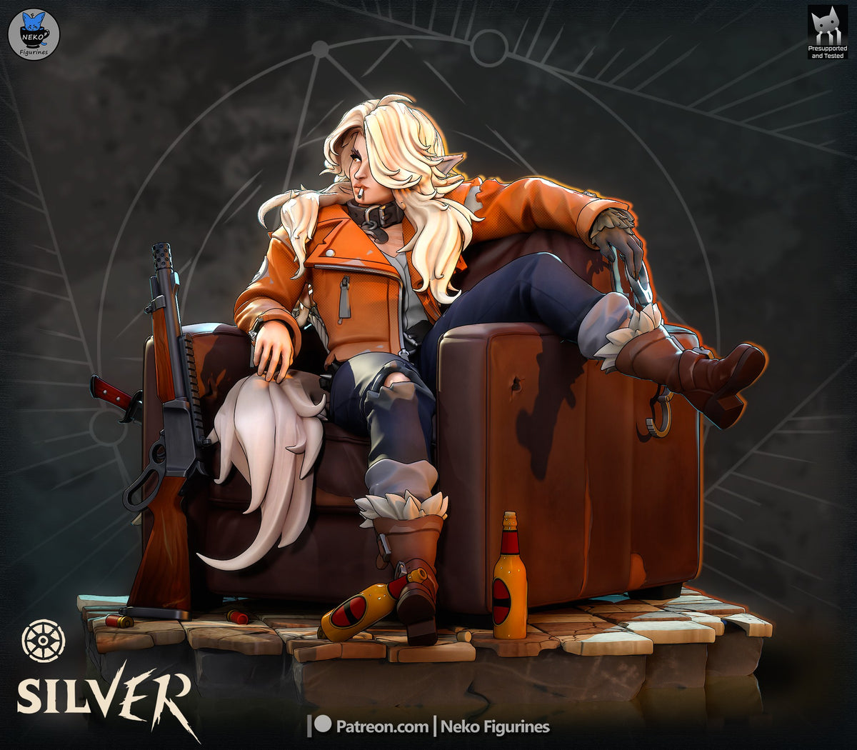 Silver (Deadlock) resin figure by Neko Figurines — studio render 5