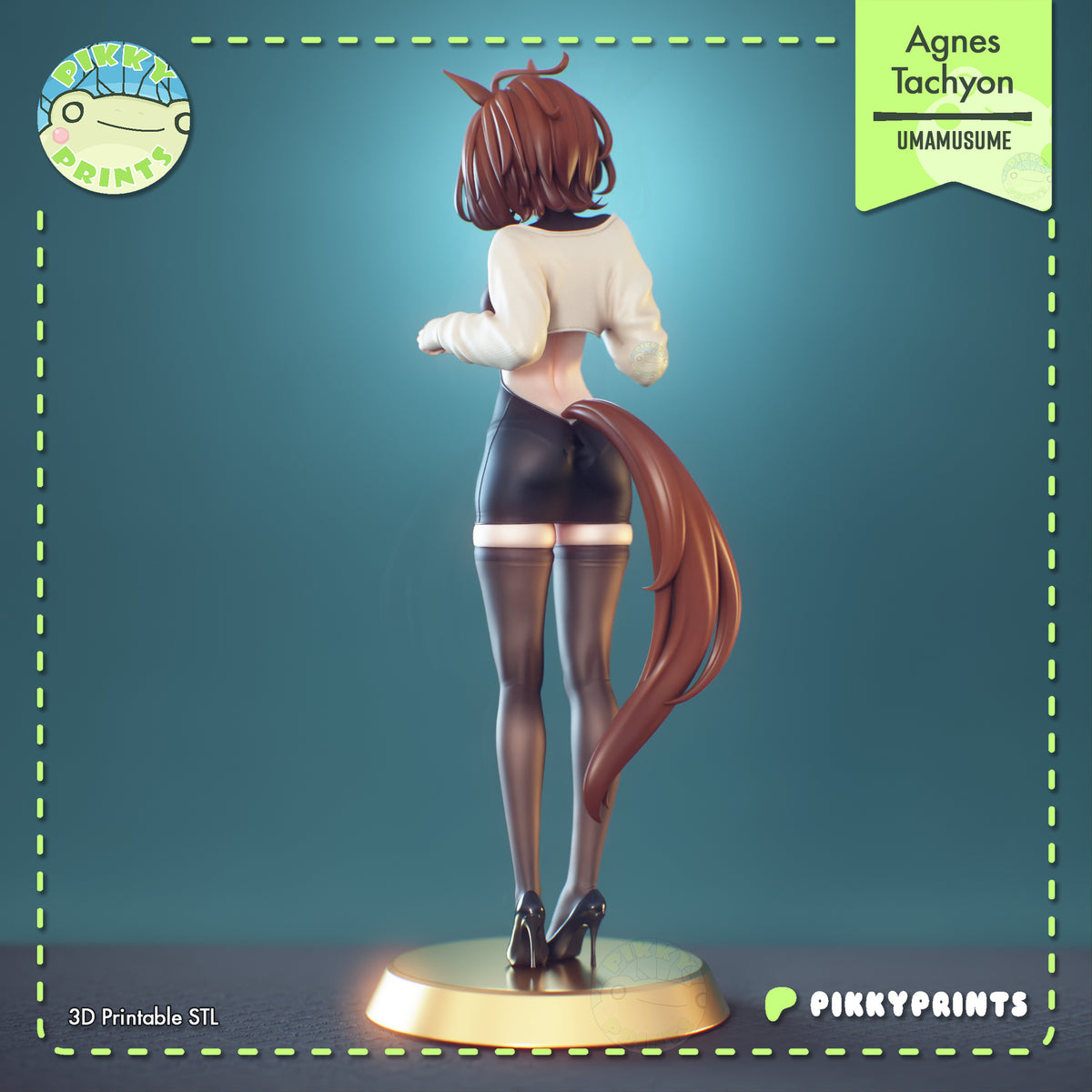 Agnes Tachyon (Umamusume) resin figure by PikkyPrints — studio render 3
