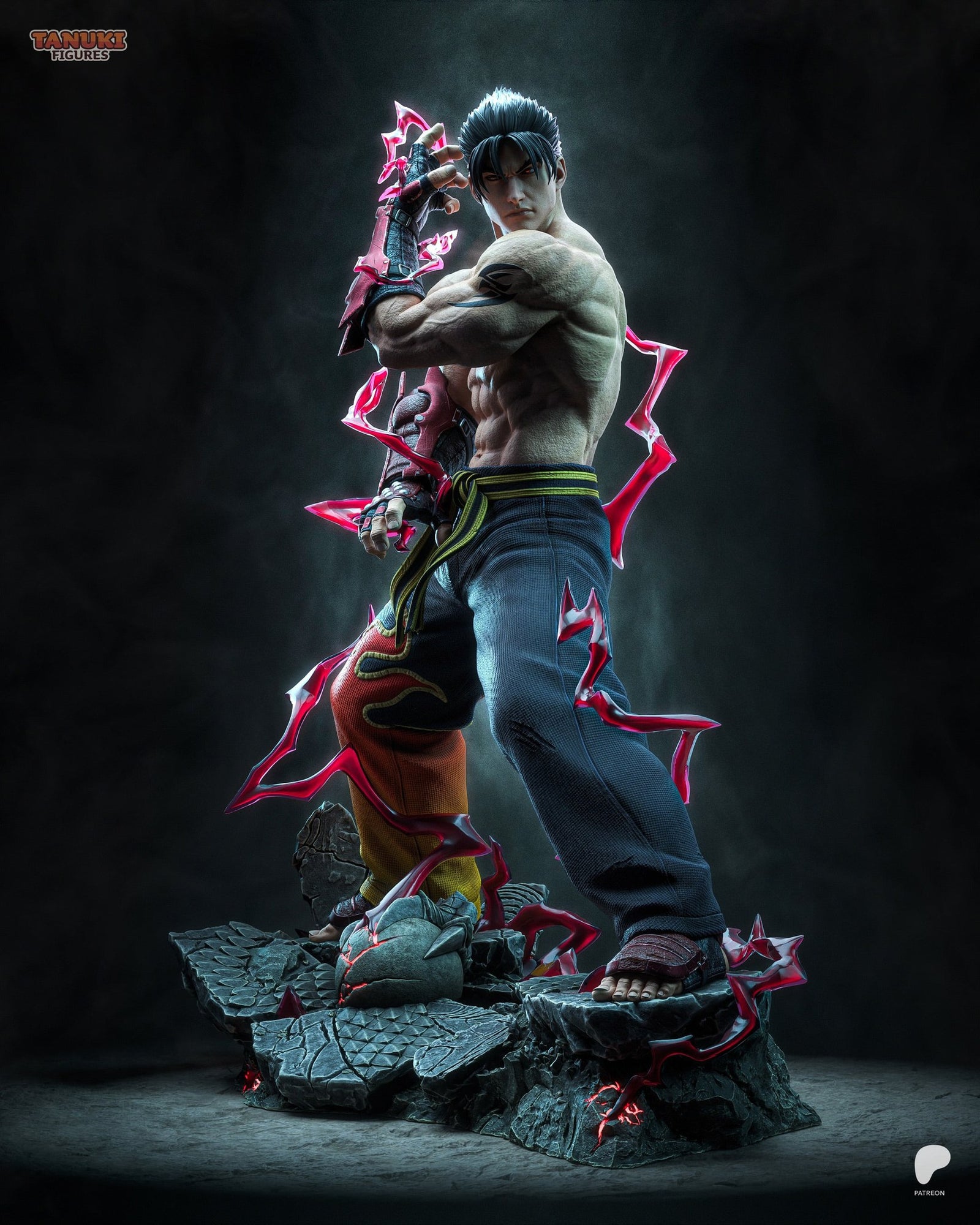 Jin Kazama (Tekken) resin figure by Tanuki Figures — studio render 1
