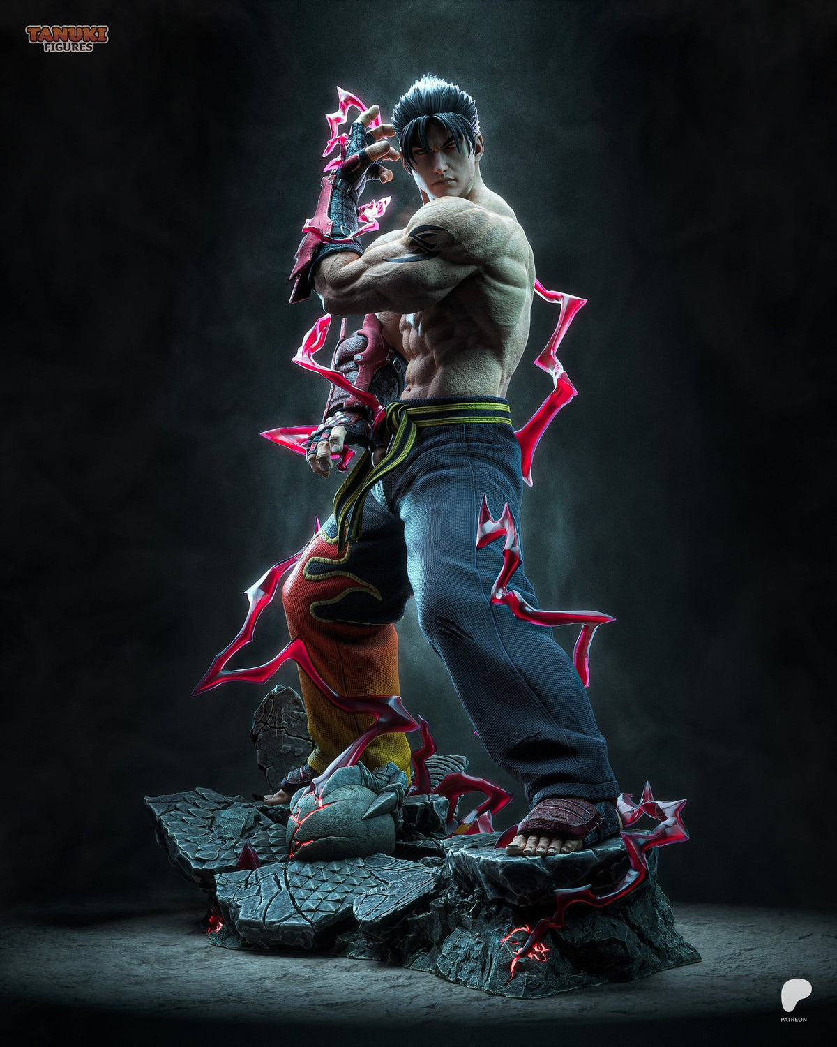 Jin Kazama (Tekken) resin figure by Tanuki Figures — studio render 1