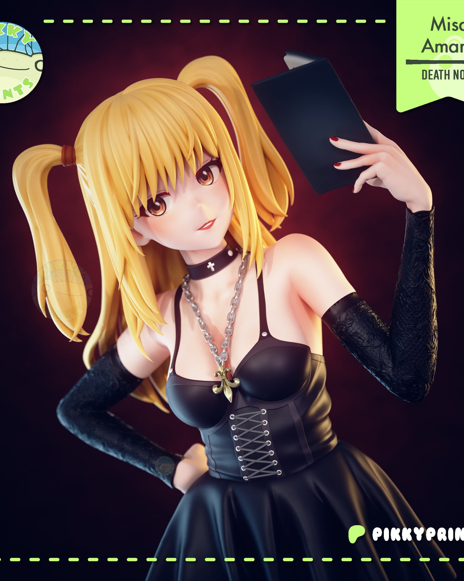 Misa Amane (Death Note) resin figure by PikkyPrints — studio render 1