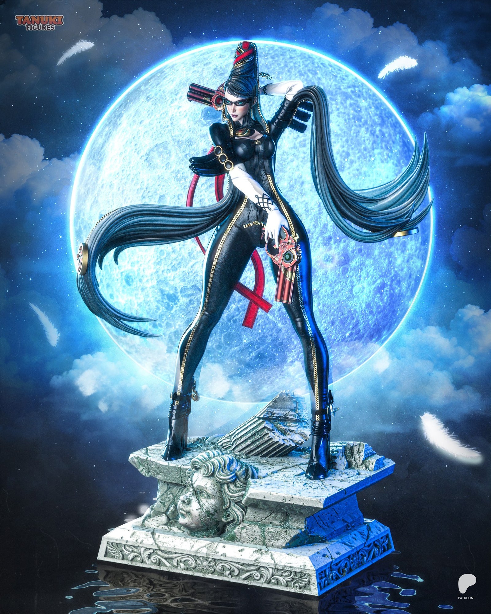 Bayonetta (Bayonetta) resin figure by Tanuki Figures — studio render 4