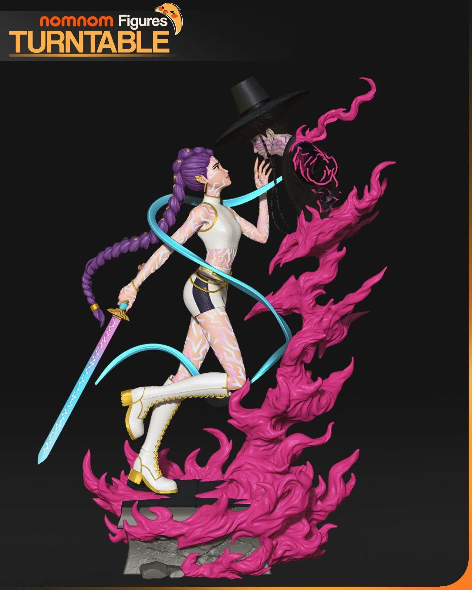 Rumi KPop Demon Hunters resin figure by NomNom Figures — studio preview 4