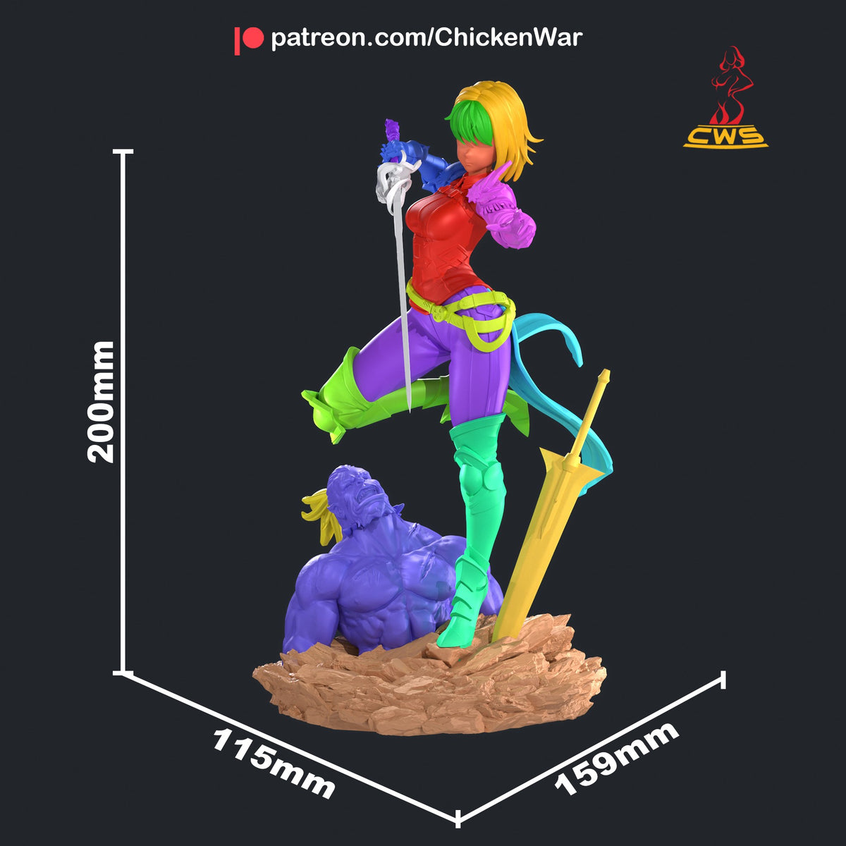 Cha Hae-In (Solo Leveling) resin figure by CW Studio — studio render 6
