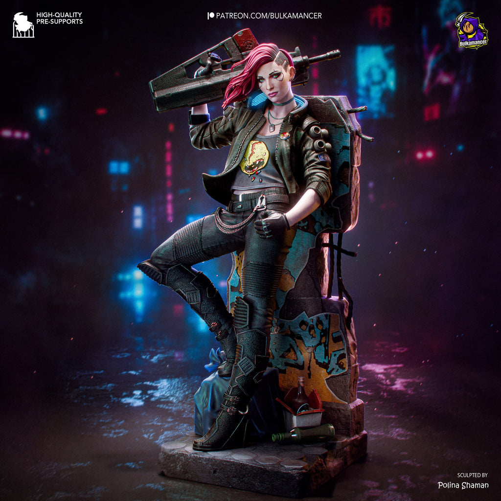 V (Valerie) (Cyberpunk 2077) resin figure by Bulkamancer — studio render 3