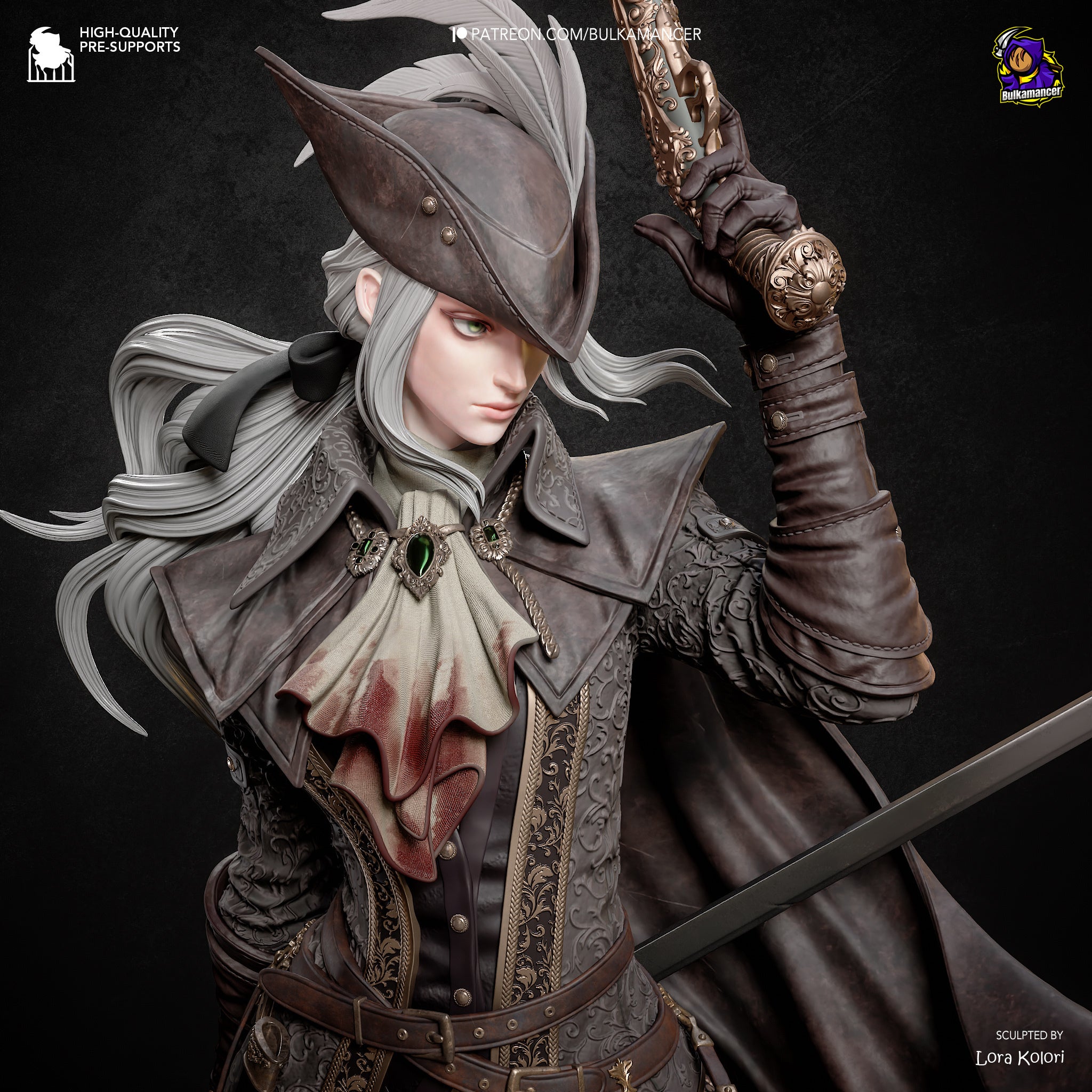 Lady Maria (Bloodborne) resin figure by Bulkamancer — studio render 6