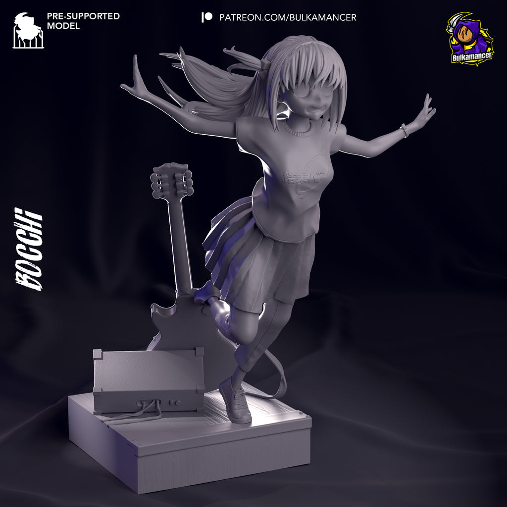 Hitori Gotoh (Bocchi the Rock) resin figure by Bulkamancer — studio render 5