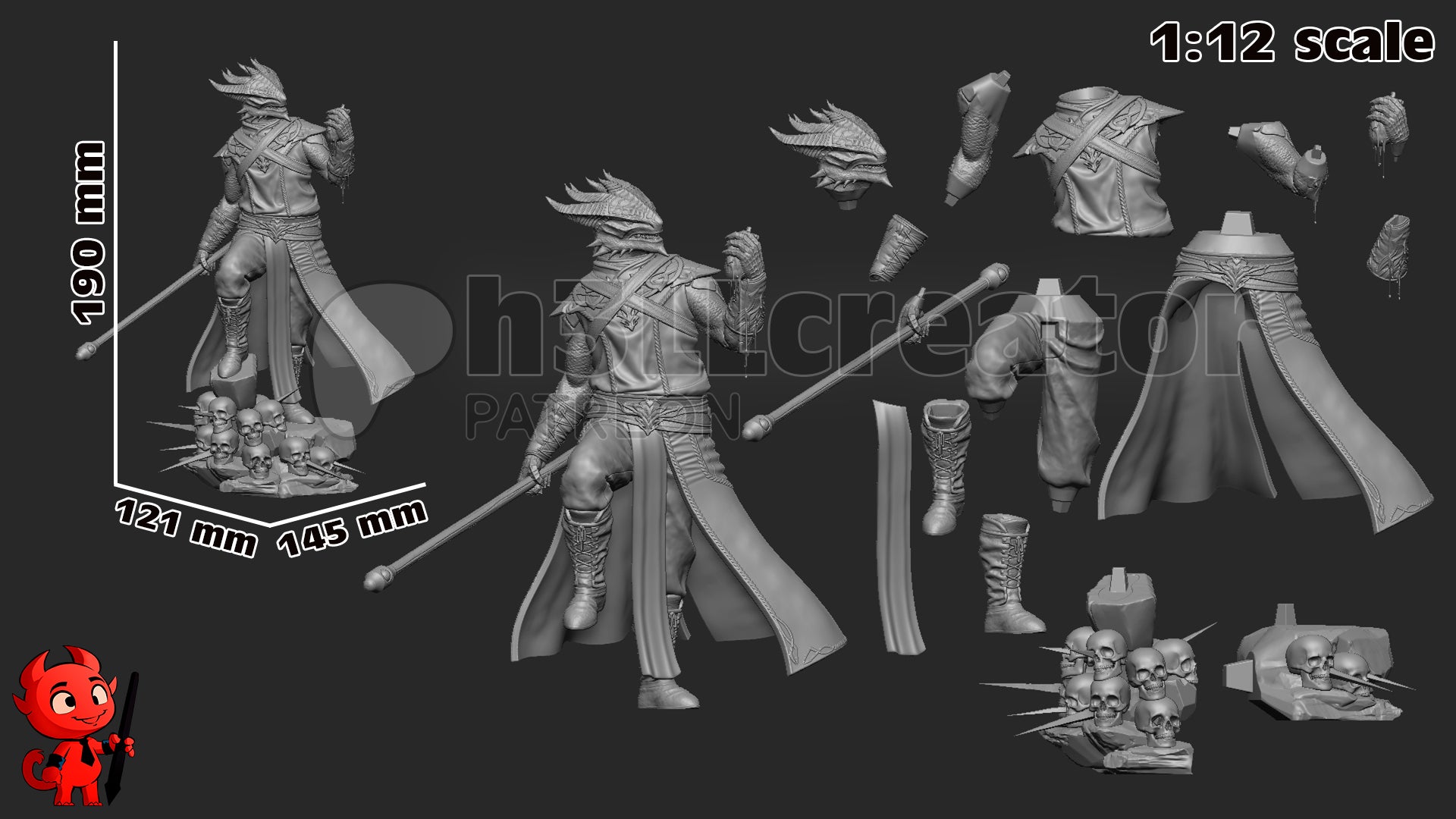 Dark Urge (Baldur's Gate) resin figure by h3LLcreator — studio render 10