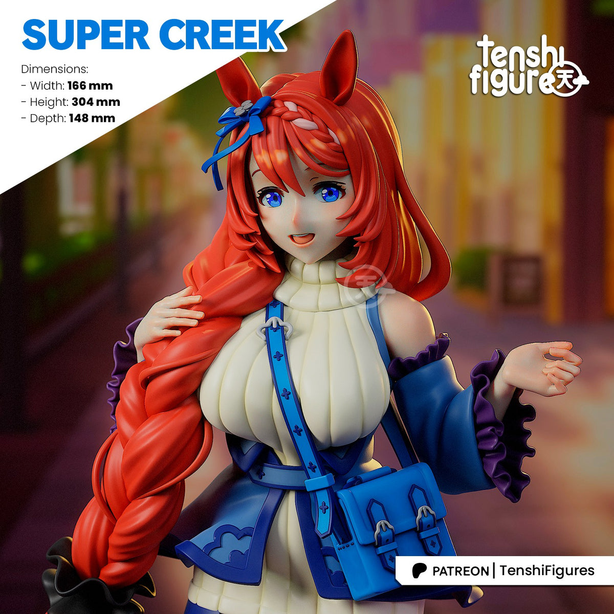 Super Creek (Uma Musume) resin figure by Tenshi Figures — studio render 1