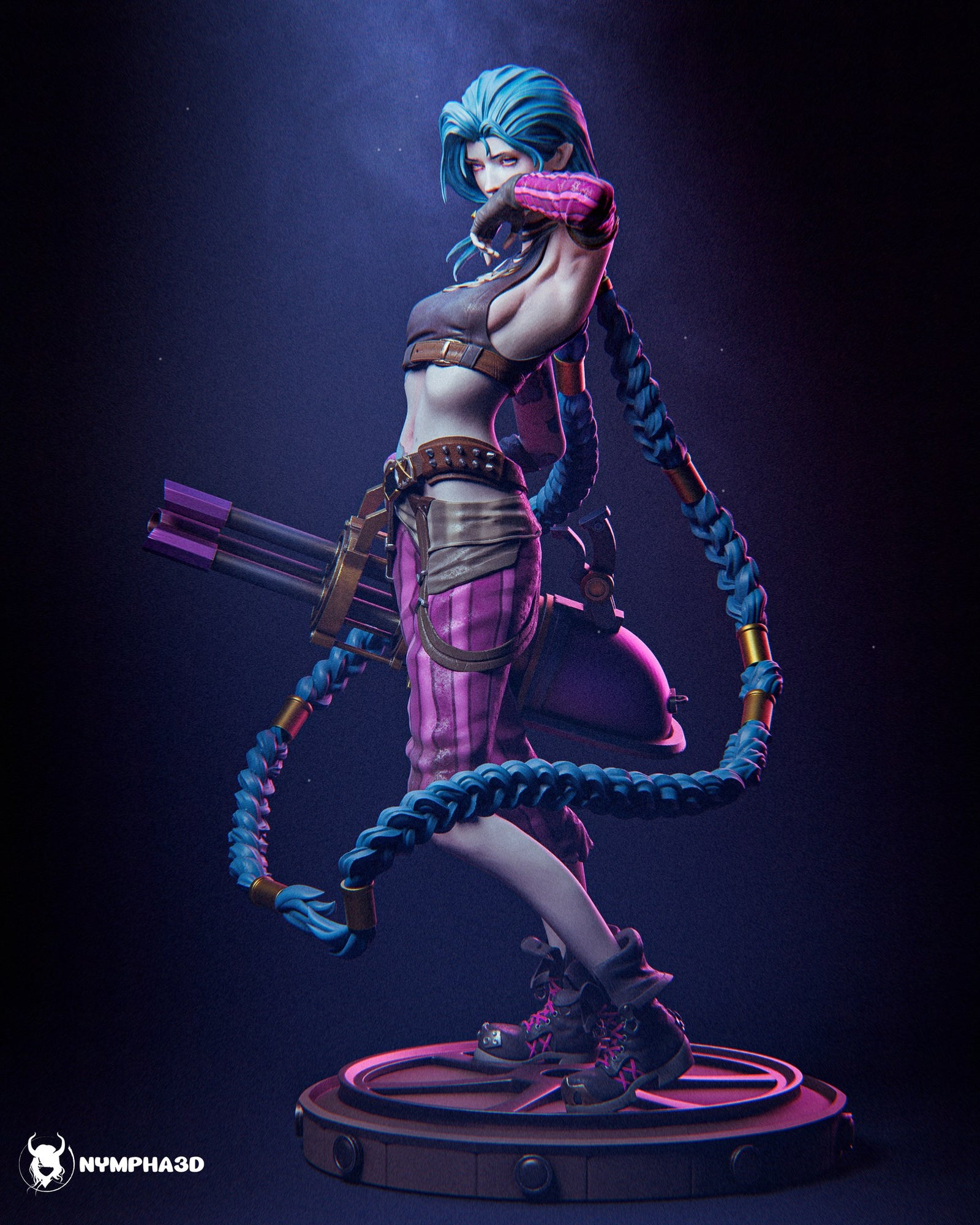 Jinx (Arcane) resin figure by Nympha — studio render 3