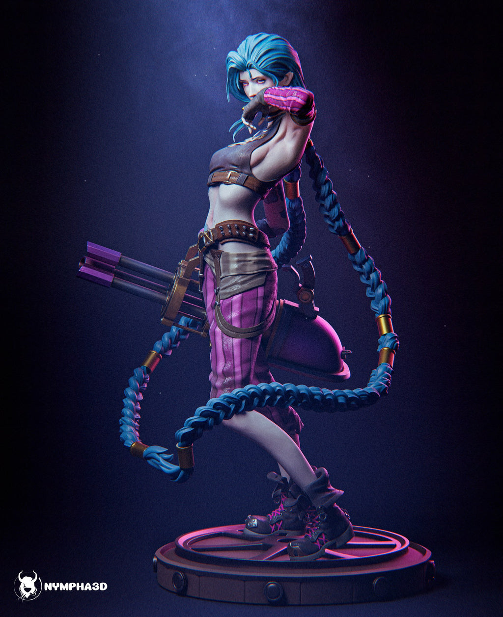 Jinx (Arcane) resin figure by Nympha — studio render 3
