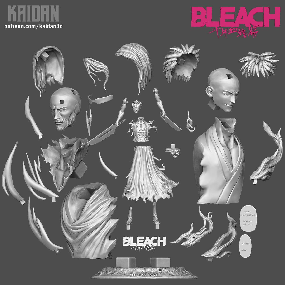 Ichigo Kurosaki (Bleach) resin figure by Kaidan 3D — studio render 5