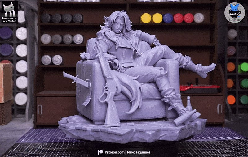 Silver (Deadlock) resin figure by Neko Figurines — studio render 3