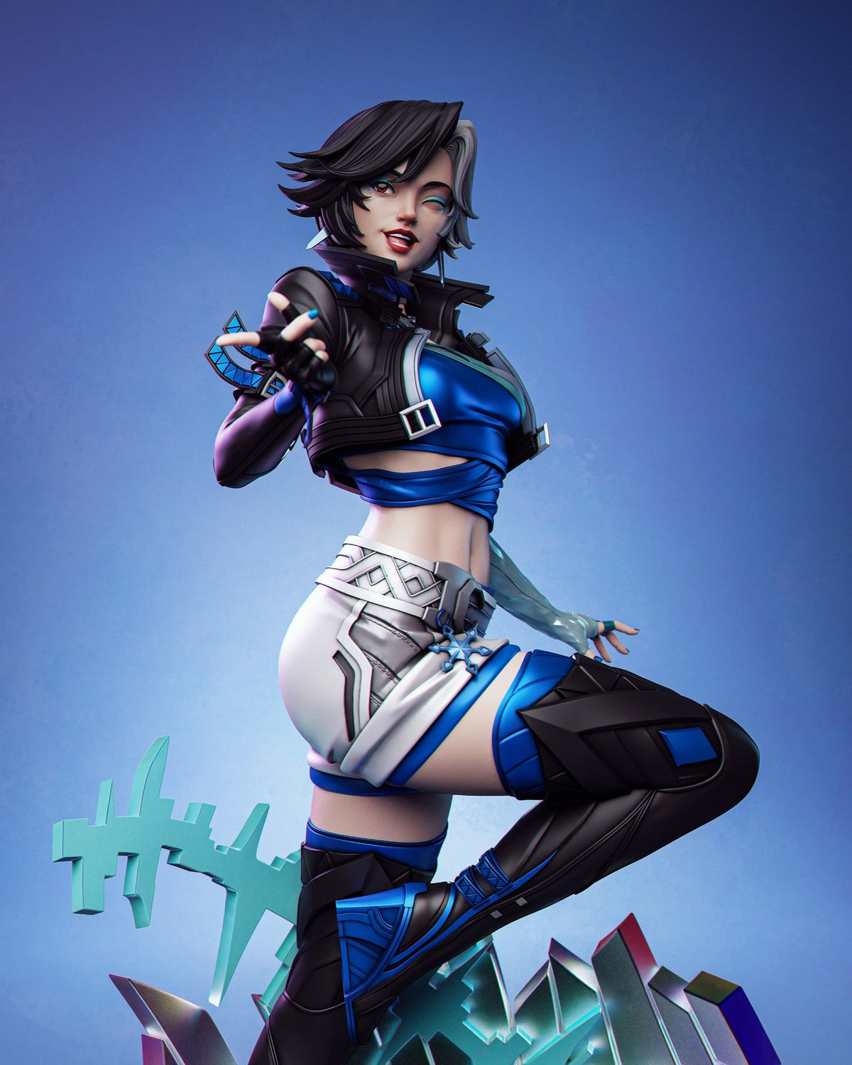 Luna Snow Marvel resin figure by CA 3D Studios — studio preview 1