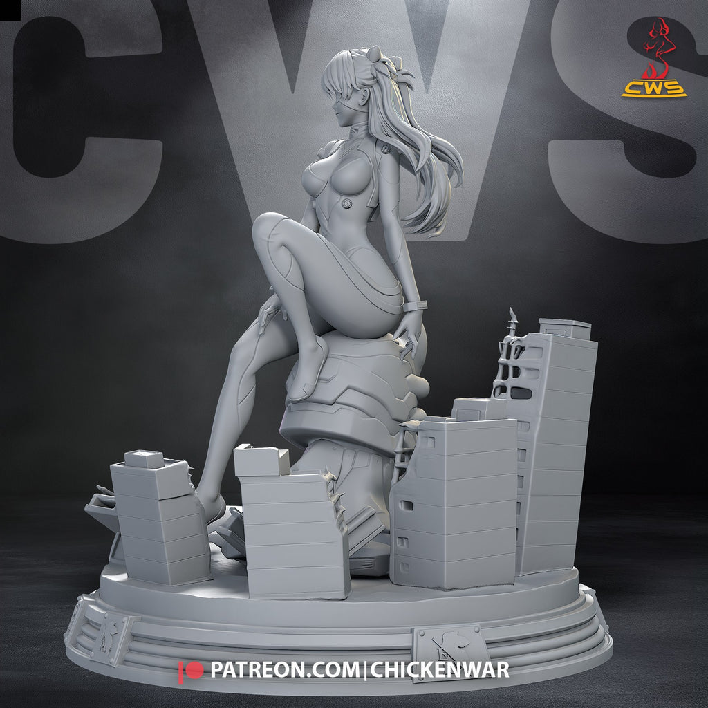Asuka Langley (Evangelion) resin figure by CW Studio — studio render 8