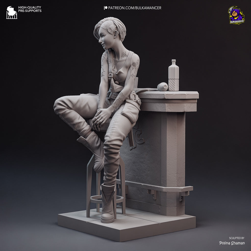 Judy Alvarez (Cyberpunk 2077) resin figure by Bulkamancer — studio render 16