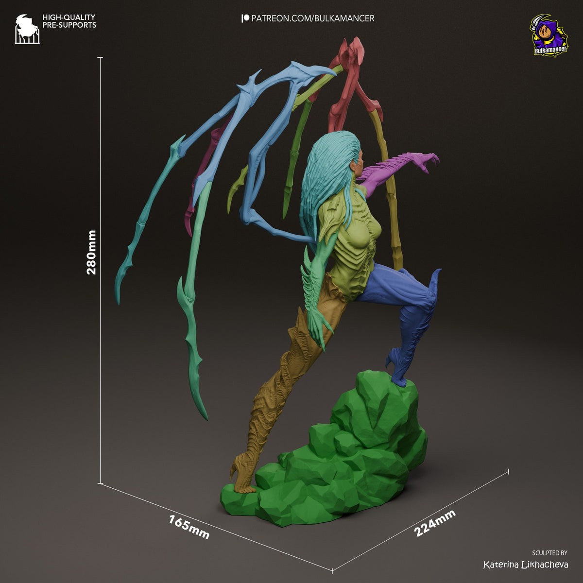 Sarah Kerrigan (StarCraft) resin figure by Bulkamancer — studio render 6