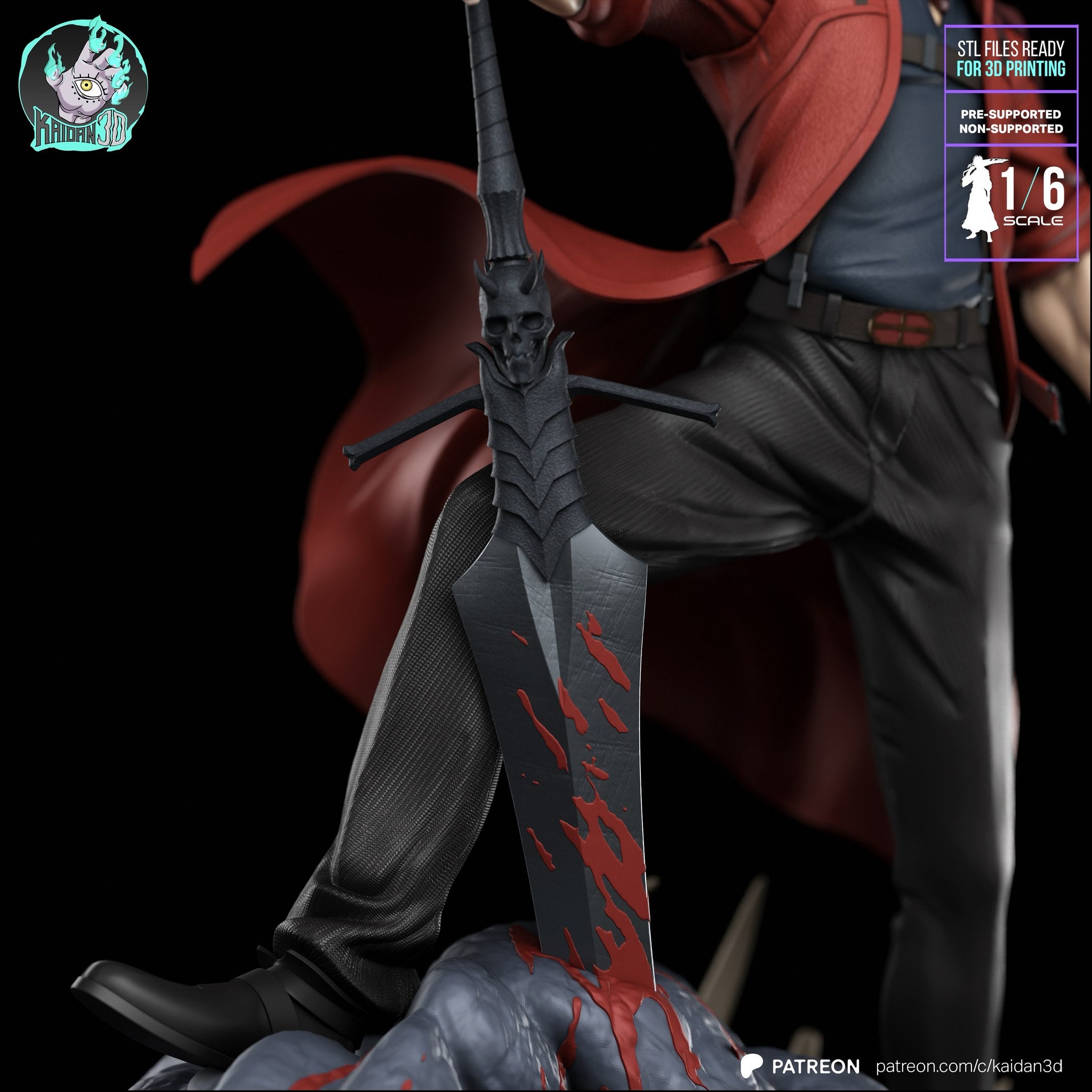 Dante (Devil May Cry) resin figure by Kaidan 3D — studio render 3