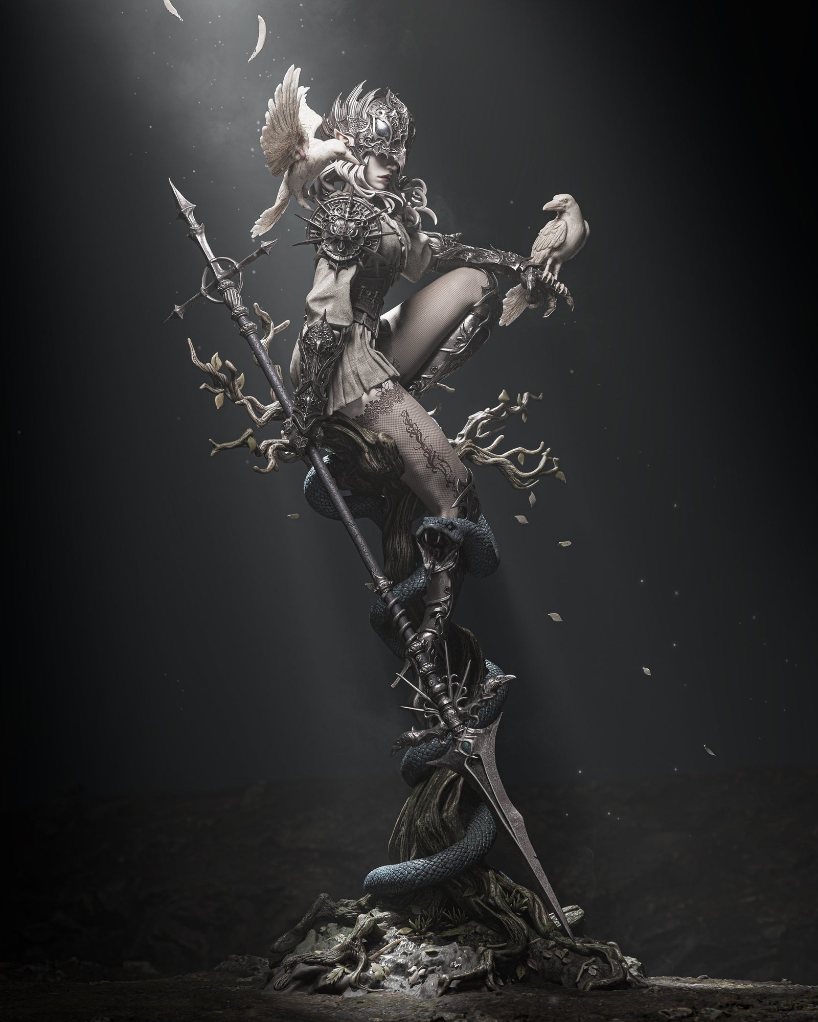 Lenora Queen of Crows _Original Characters resin figure by CA 3D Studios — studio preview 1