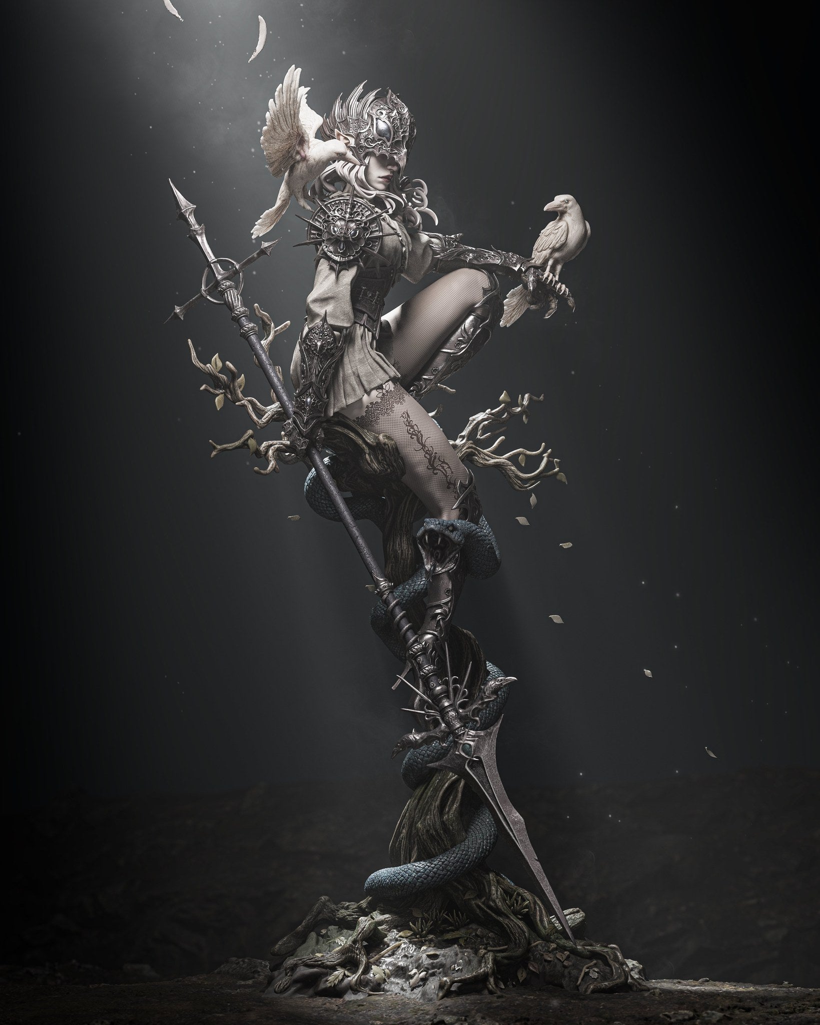 Lenora Queen of Crows _Original Characters resin figure by CA 3D Studios — studio preview 1