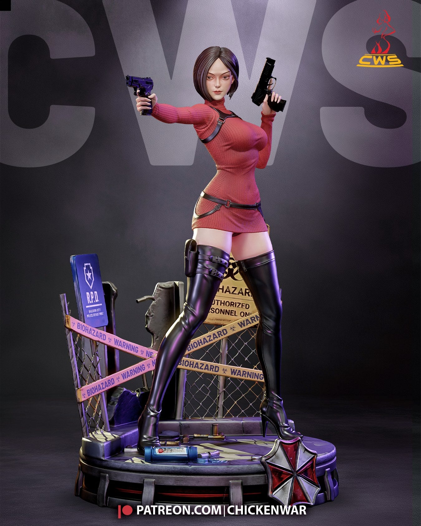 Ada Wong (Resident Evil) resin figure by CW Studio — studio render 4