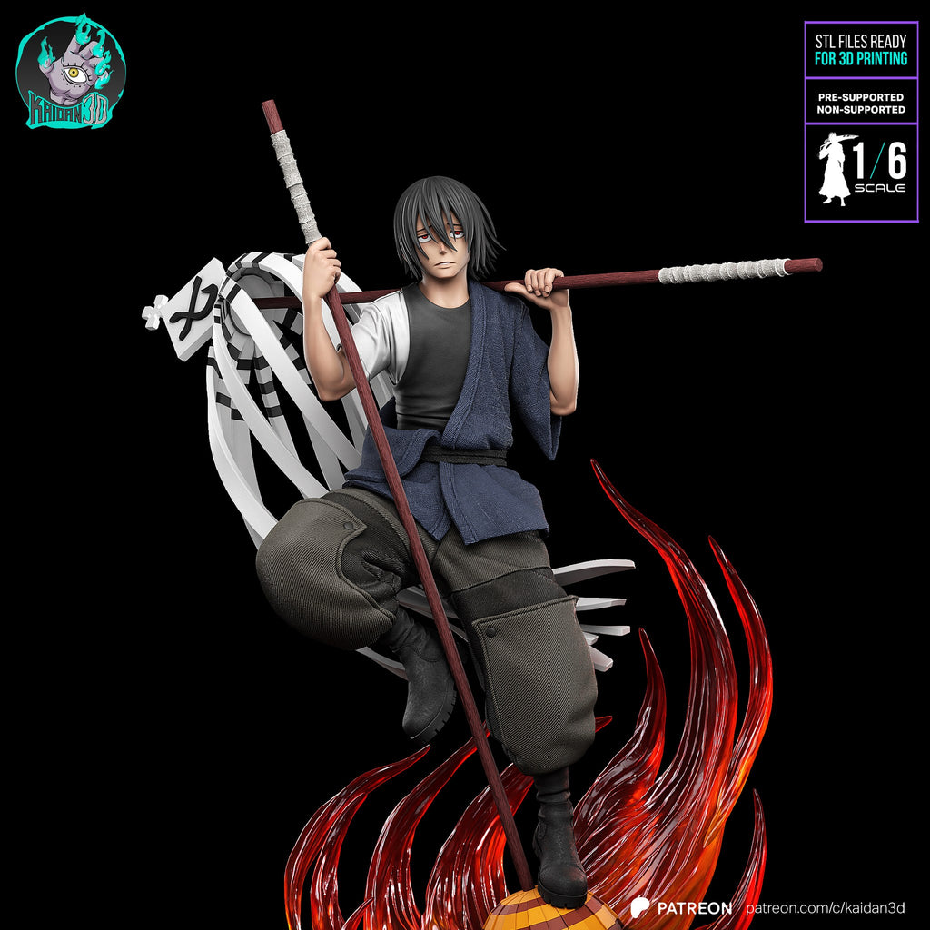 Benimaru Shinmon (Fire Force) resin figure by Kaidan 3D — studio render 2