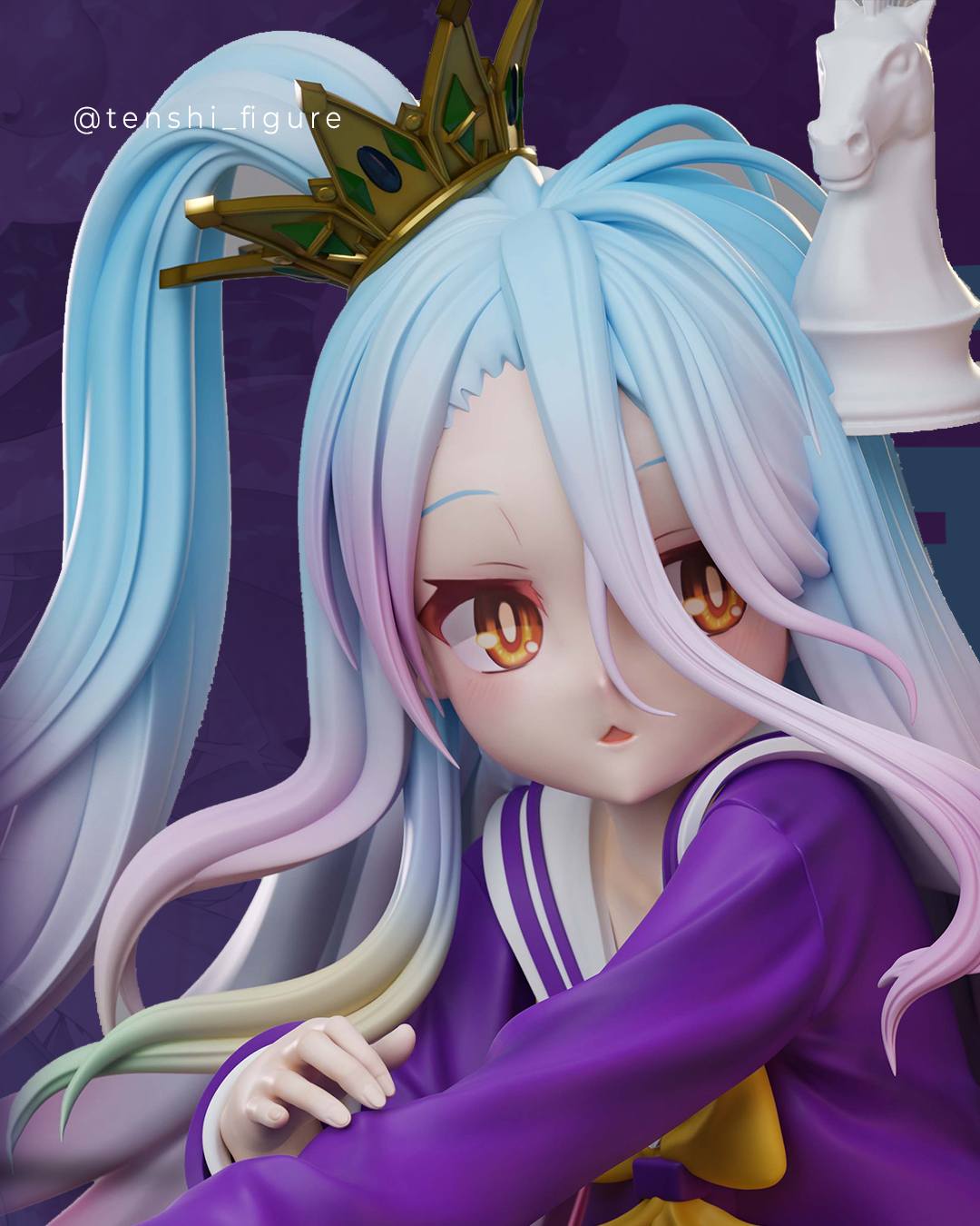 Shiro (No Game No Life) resin figure by Tenshi Figures — studio render 3