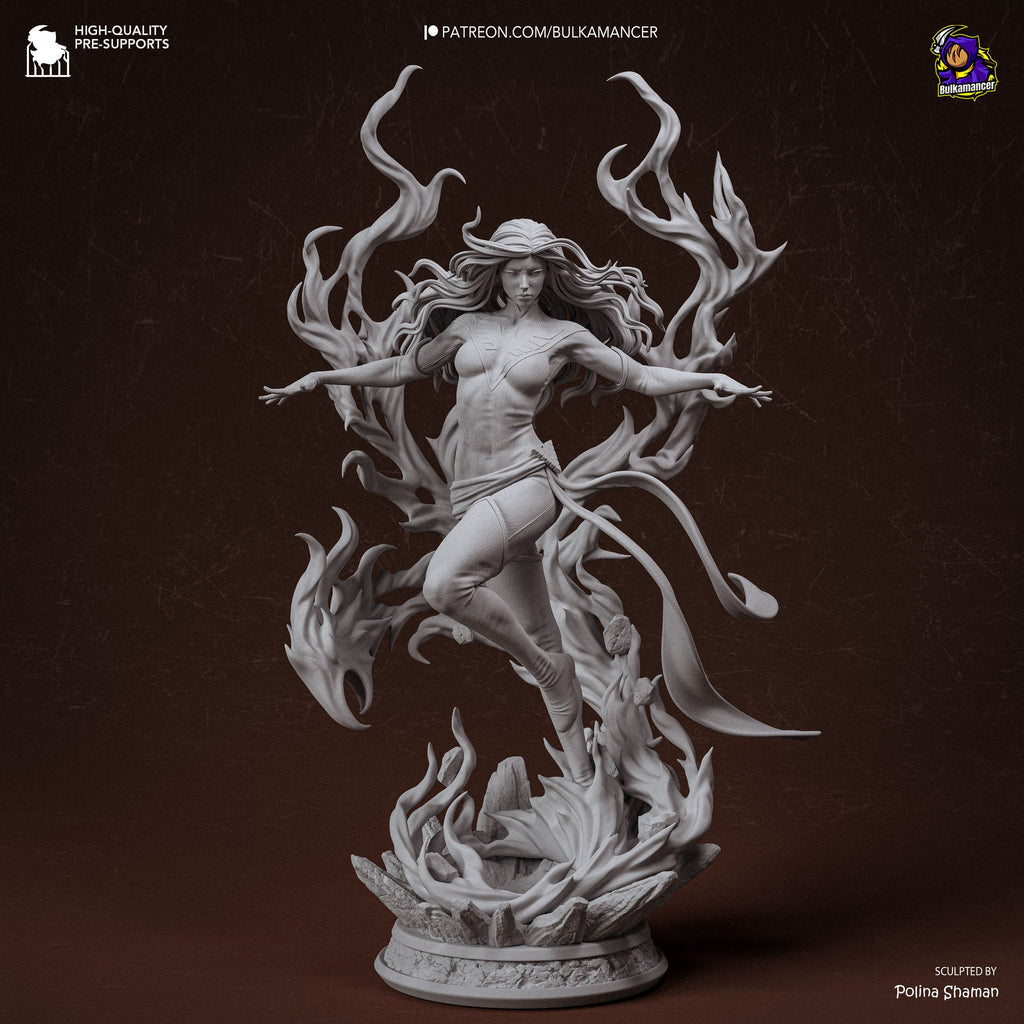 Jean Grey (Marvel) resin figure by Bulkamancer — studio render 13