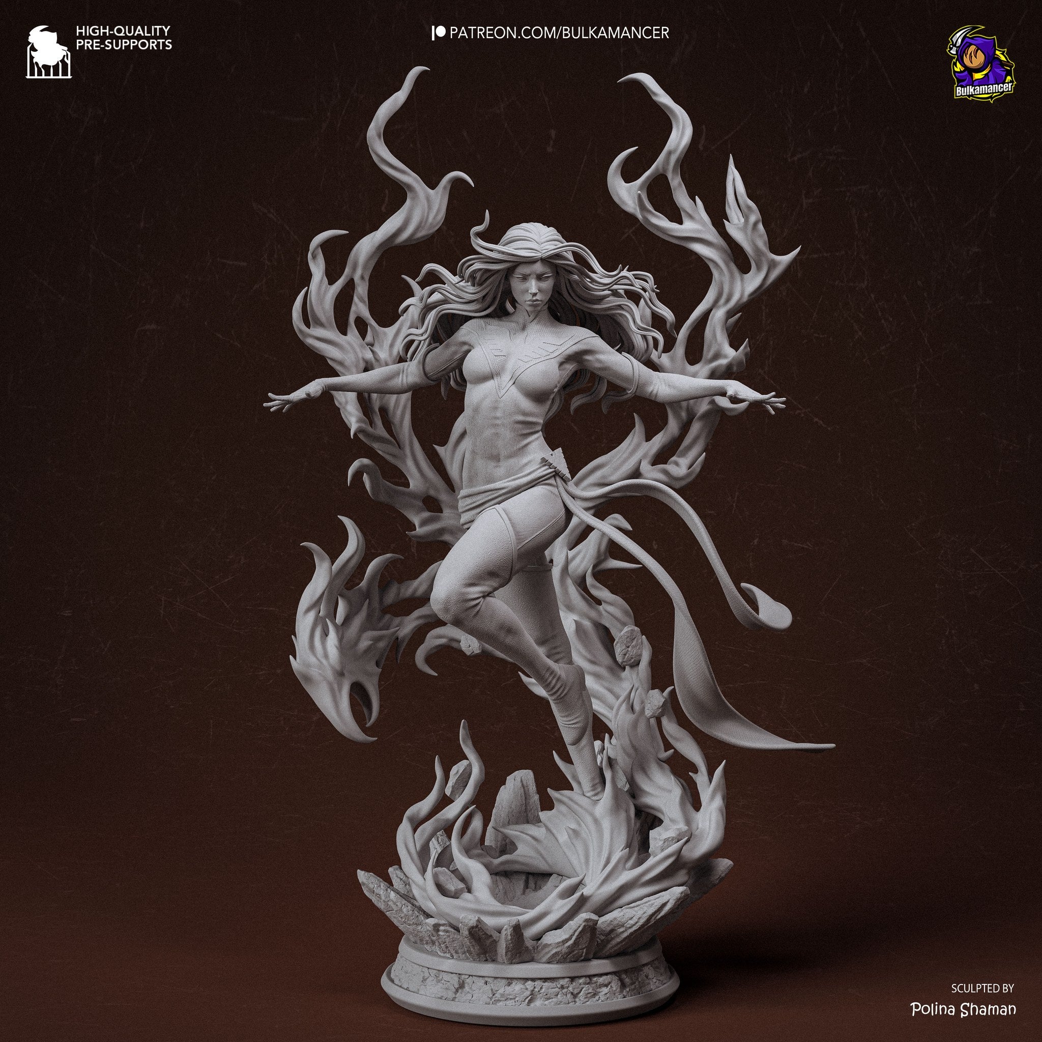 Jean Grey (Marvel) resin figure by Bulkamancer — studio render 13