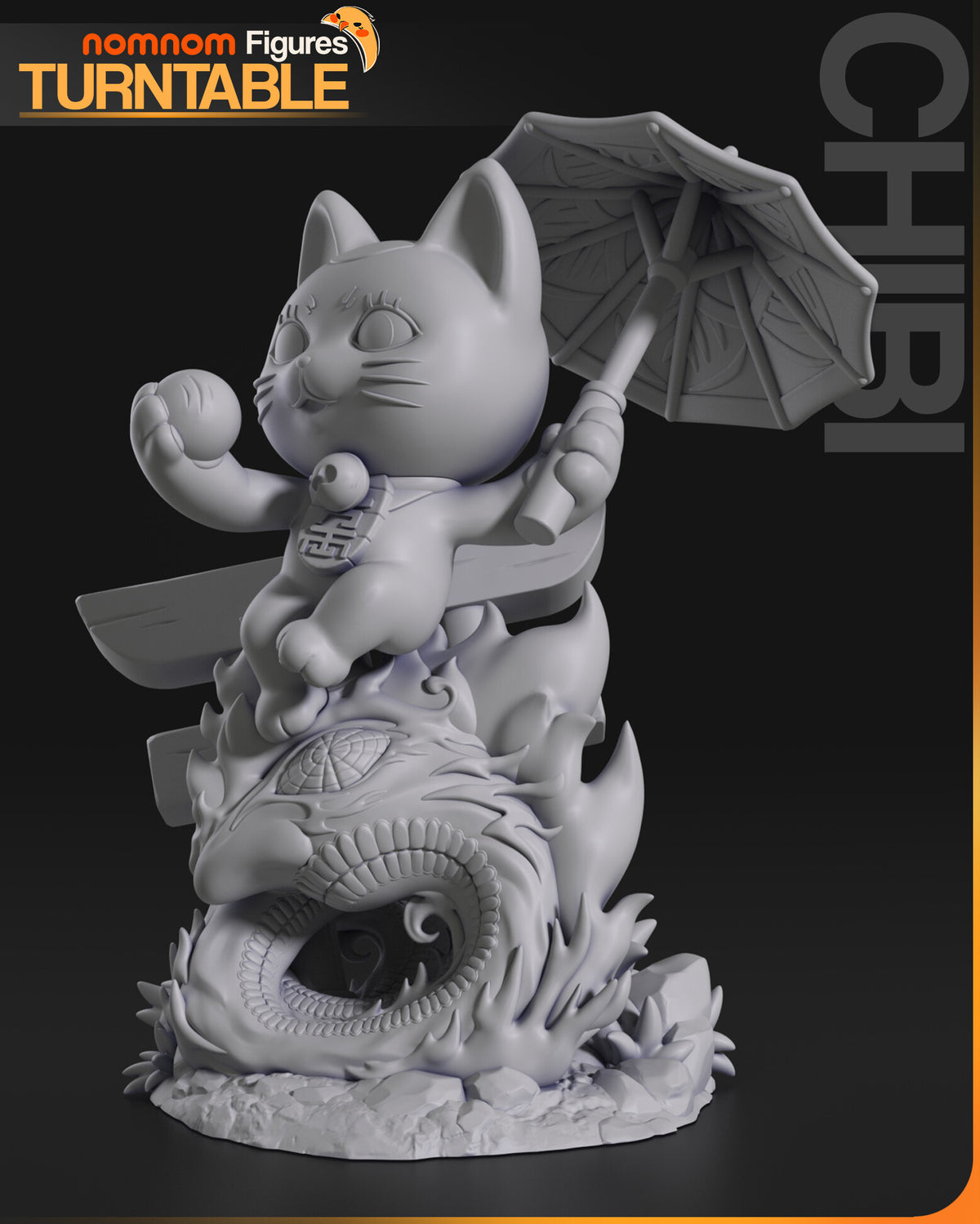 Turbo Granny Cat — studio render 10