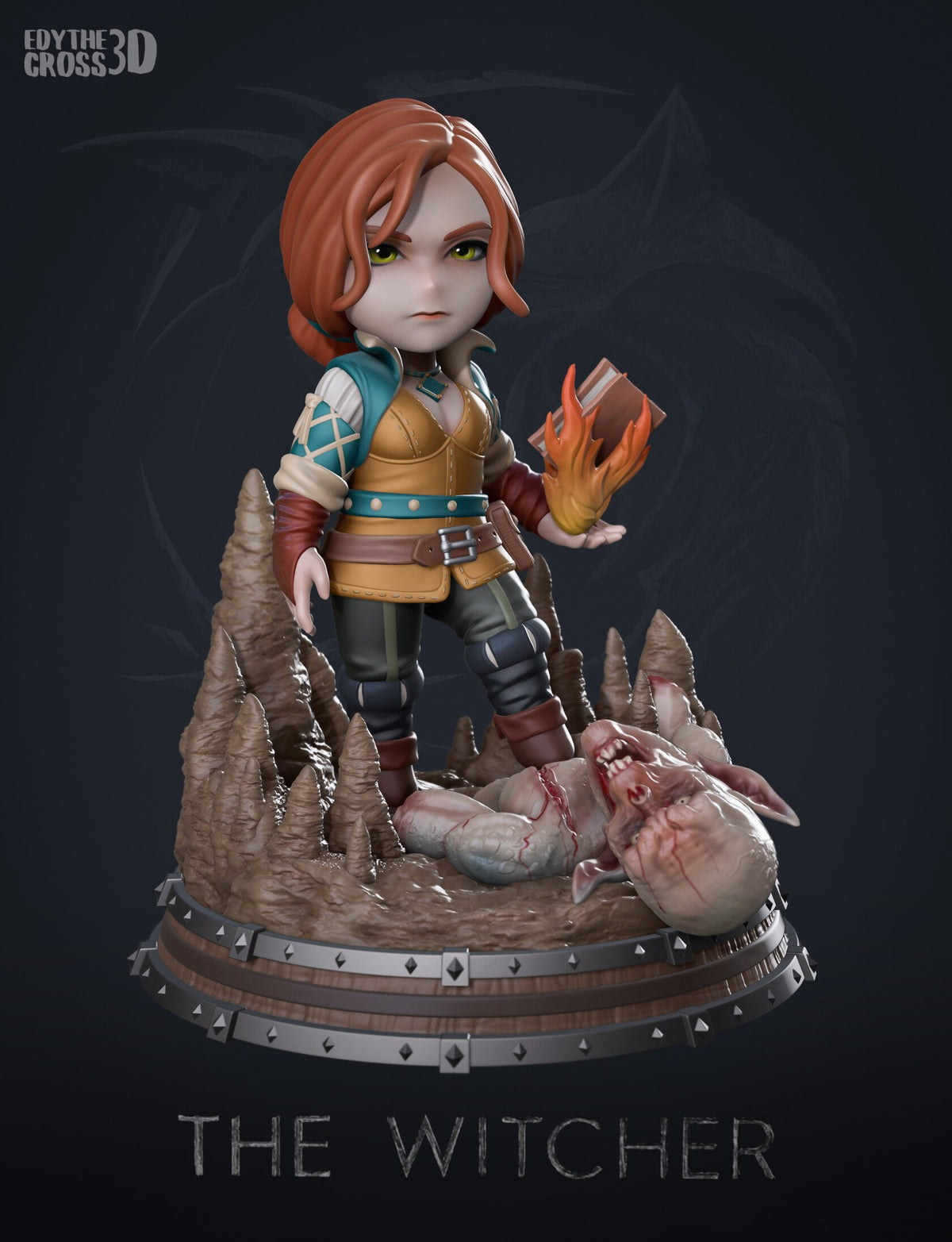 Triss Merigold The Witcher resin figure by NomNom Figures — studio preview 1