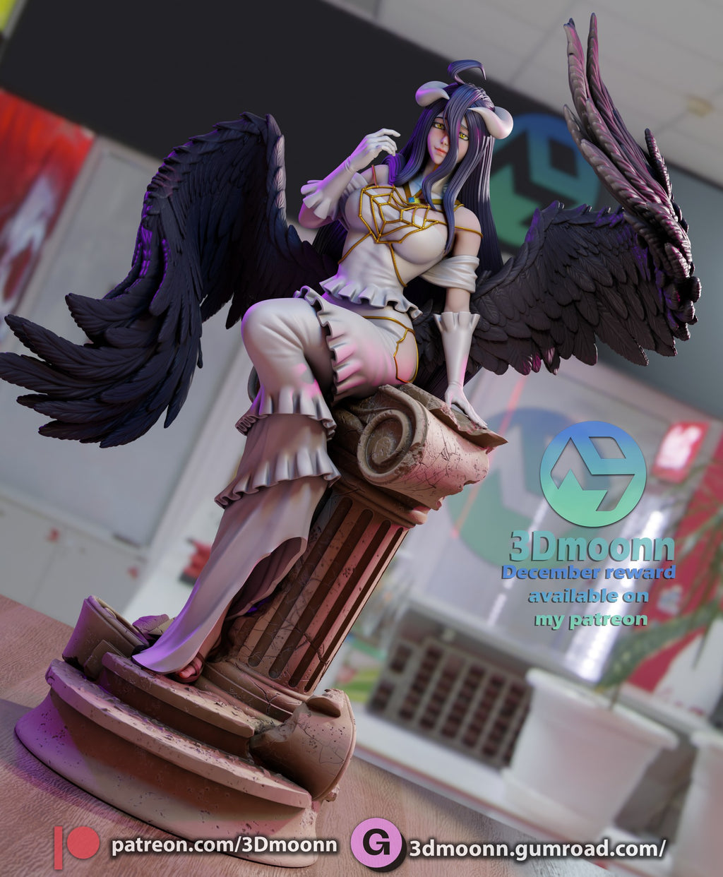 albedo overlord 3dmoonn stl zone