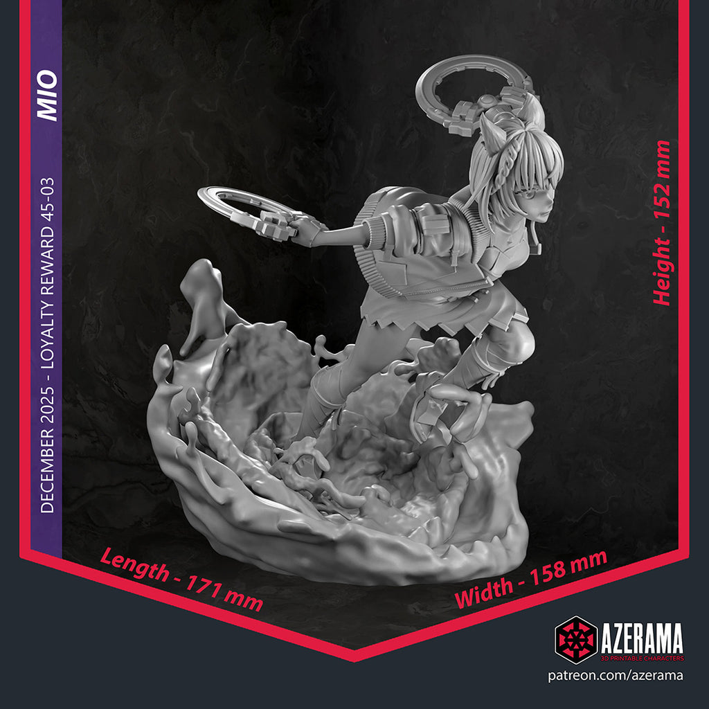 Mio (Xenoblade Chronicles 3) resin figure by Azerama — studio render 5