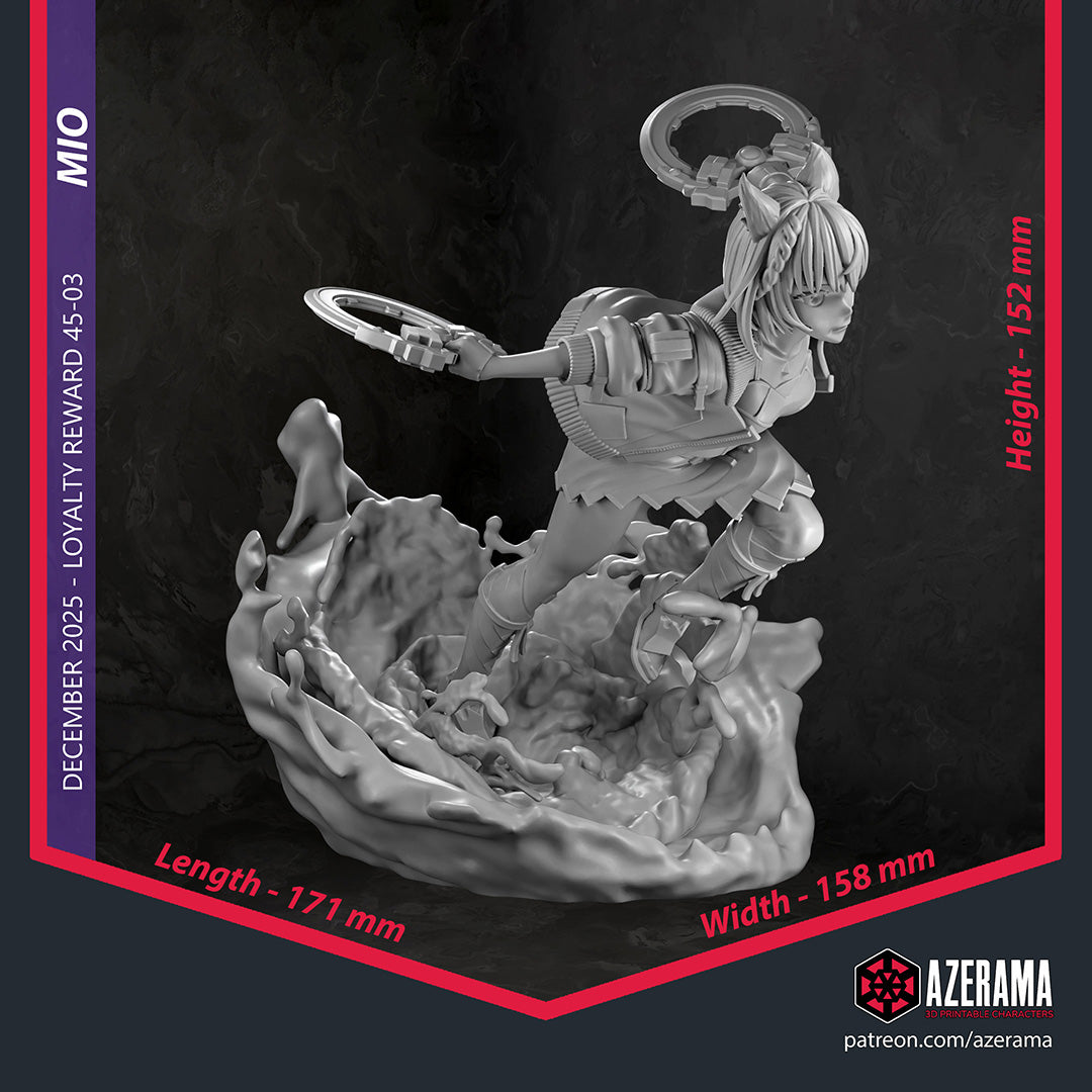 Mio (Xenoblade Chronicles 3) resin figure by Azerama — studio render 5