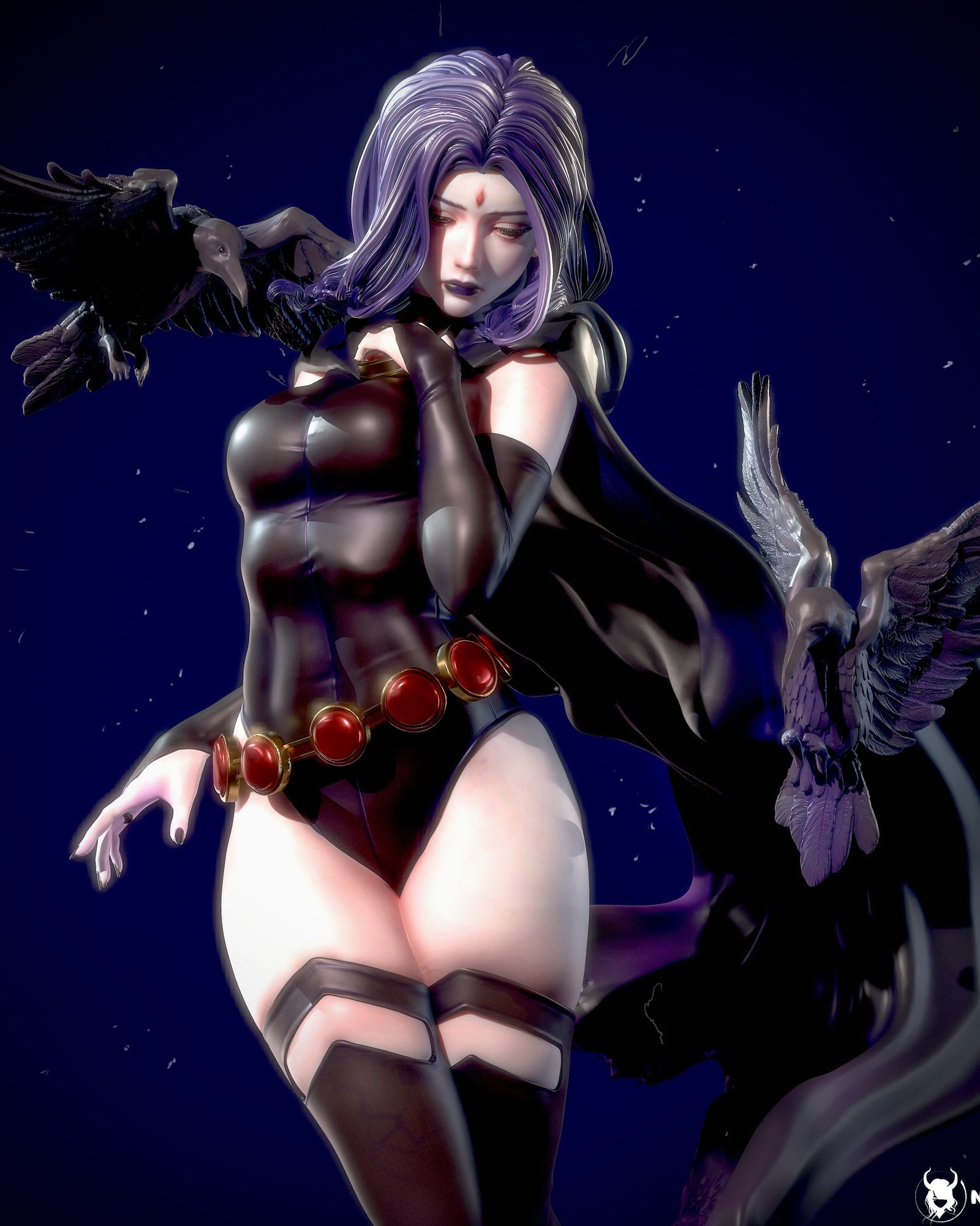 Raven (DC Comics) resin figure by Nympha — studio render 4