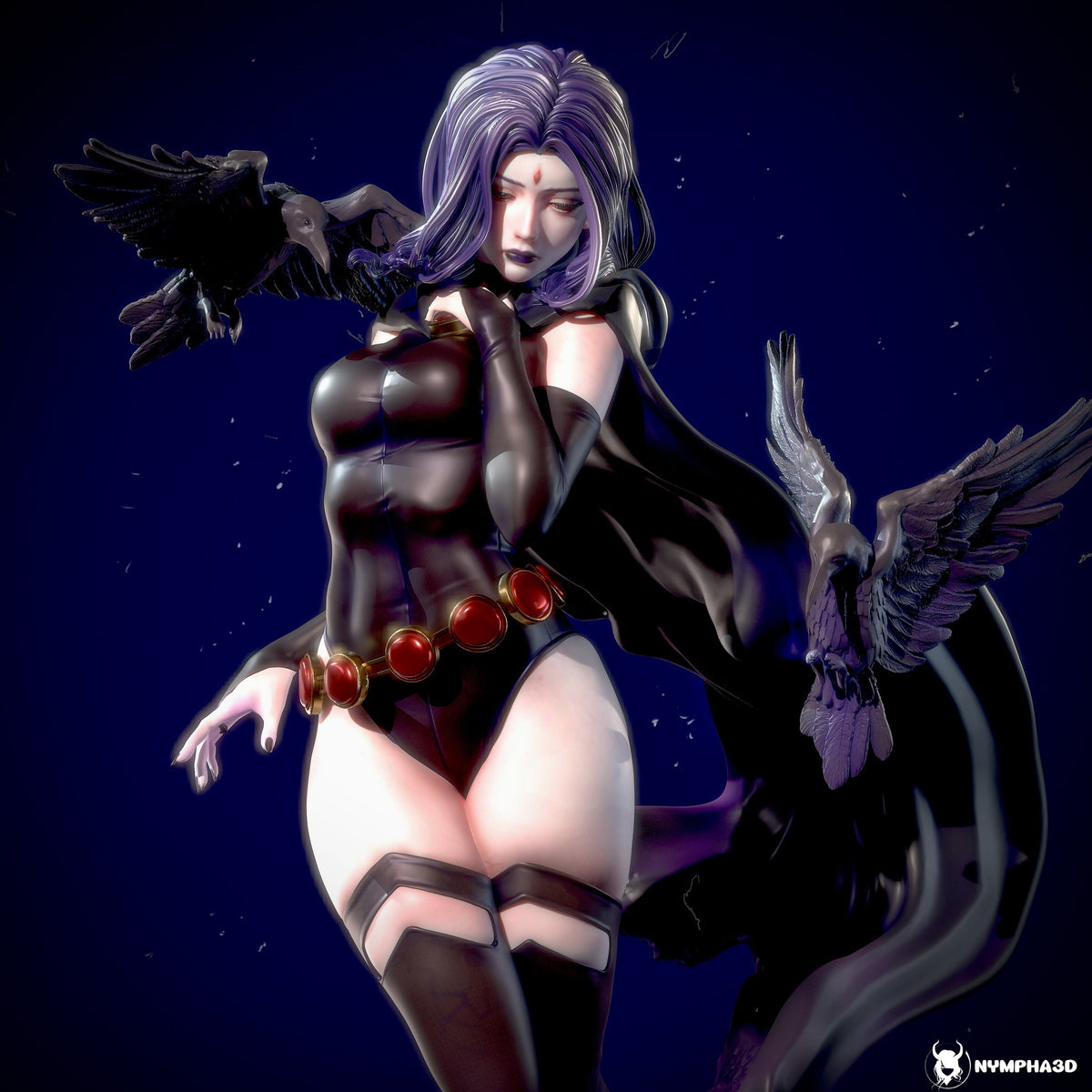 Raven (DC Comics) resin figure by Nympha — studio render 4