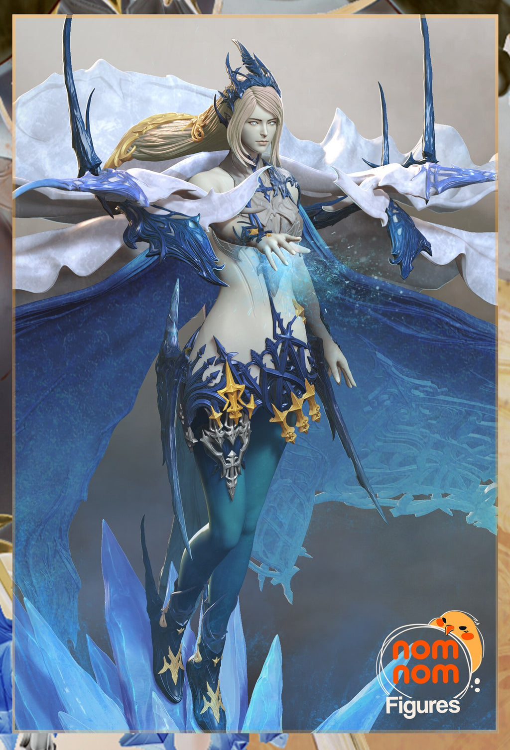 Shiva Final Fantasy resin figure by NomNom Figures — studio preview 1