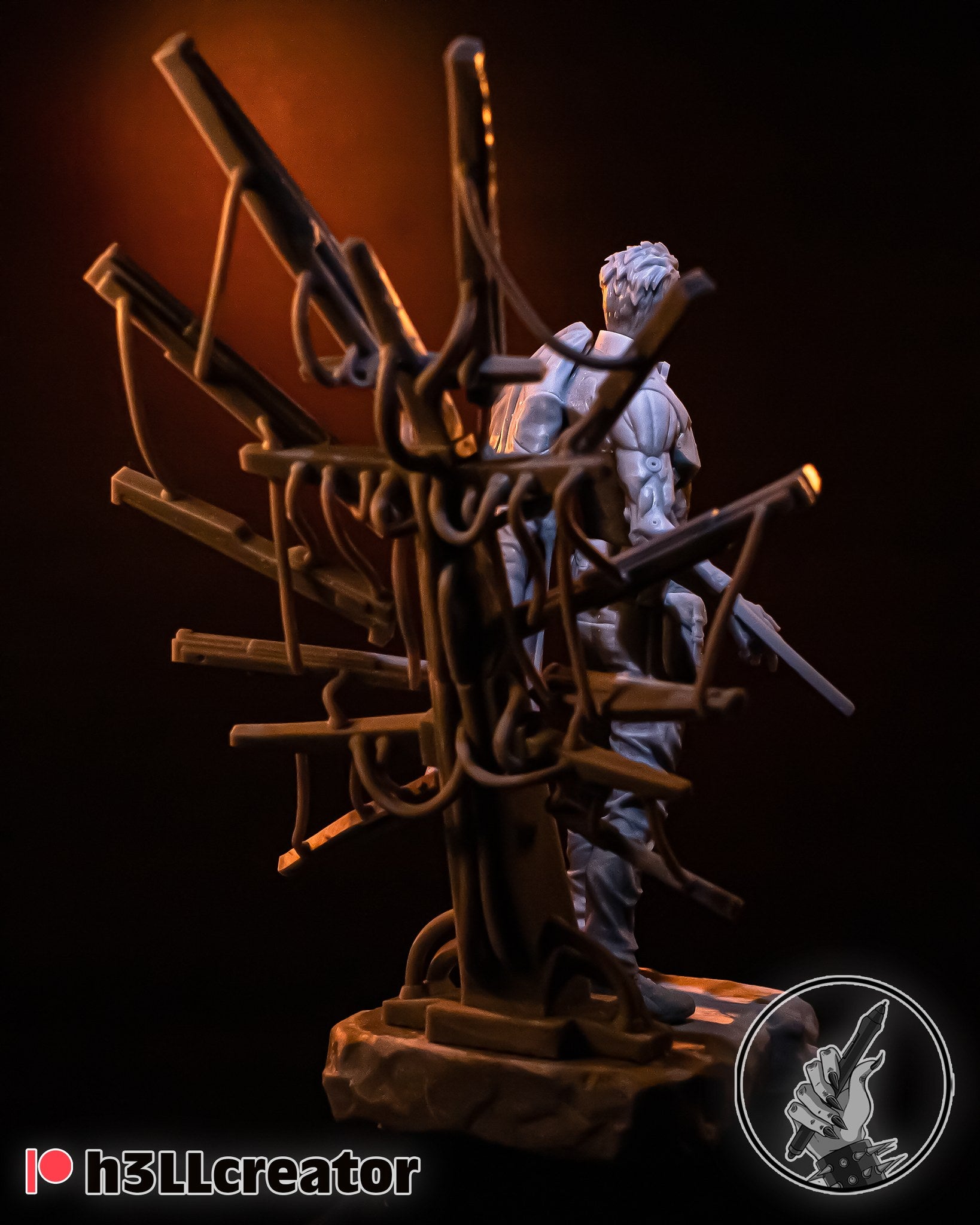 Adam Jensen (Deus Ex) resin figure by h3LLcreator — studio render 4