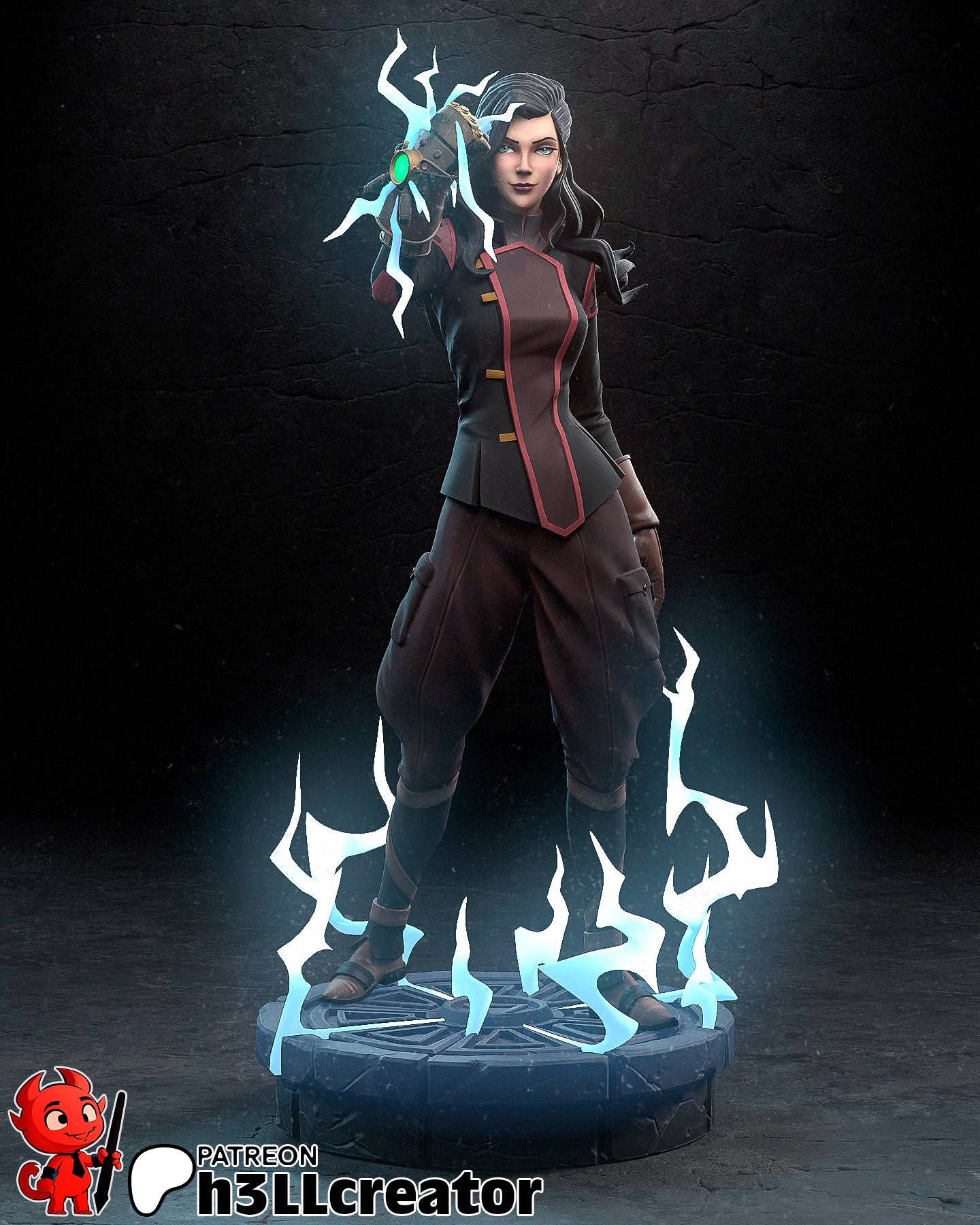 Asami Sato (The Legend of Korra) resin figure by h3LLcreator — studio render 2