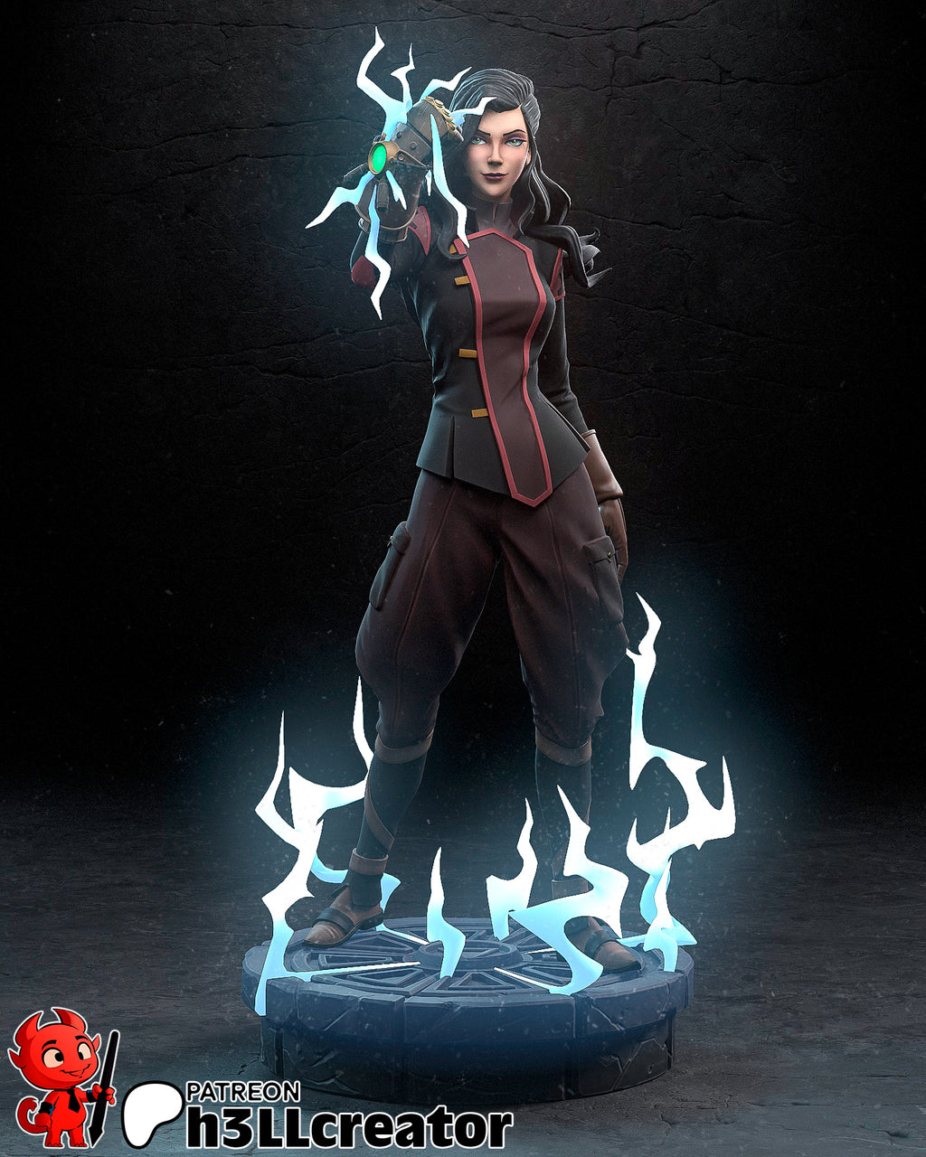 Asami Sato (The Legend of Korra) resin figure by h3LLcreator — studio render 2