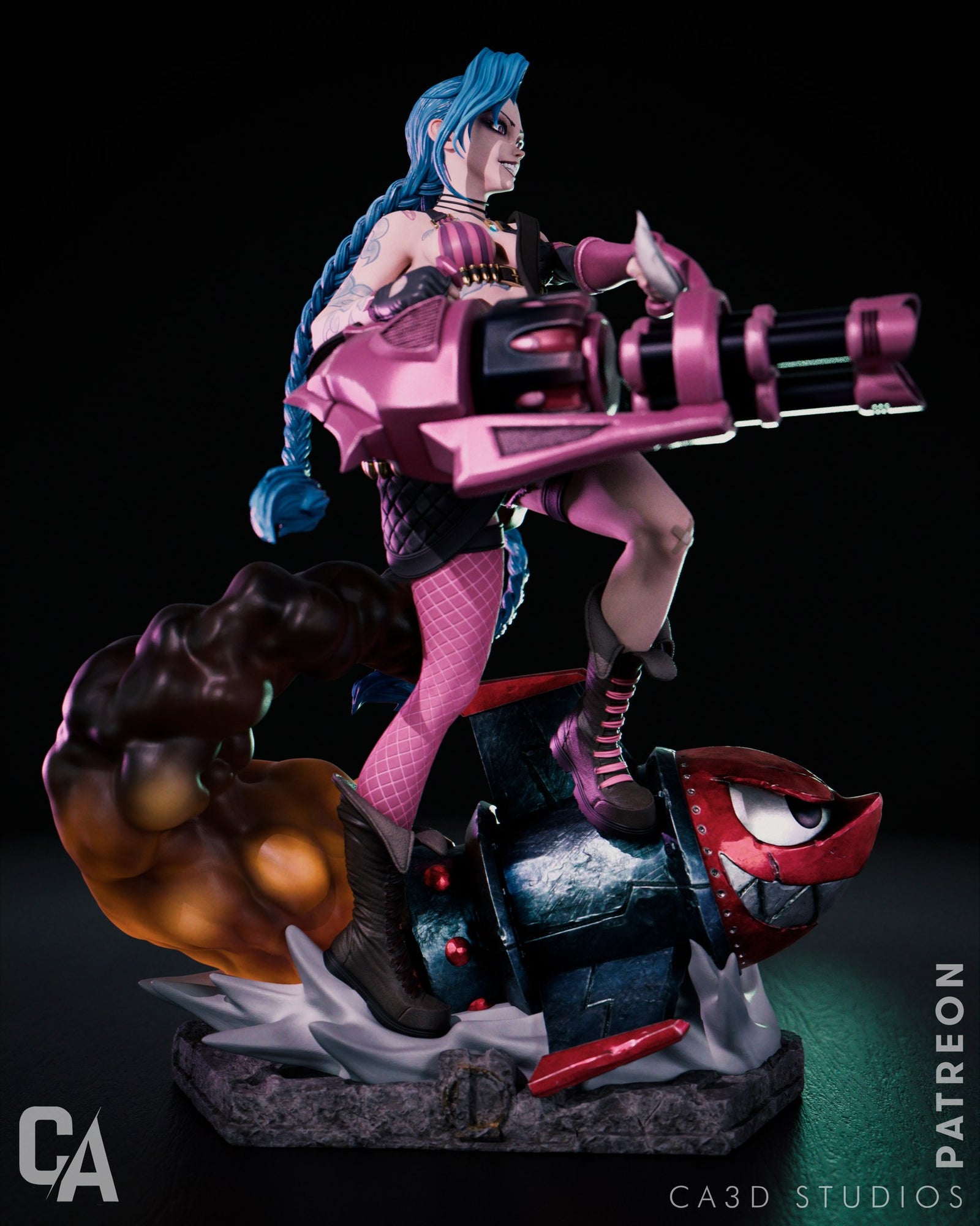 Jinx Arcane resin figure by CA 3D Studios — studio preview 4