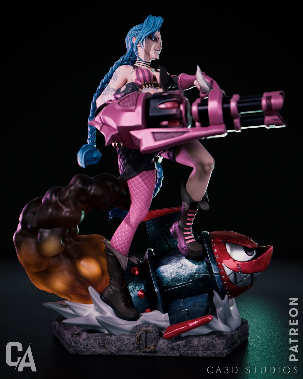 Jinx Arcane resin figure by CA 3D Studios — studio preview 4