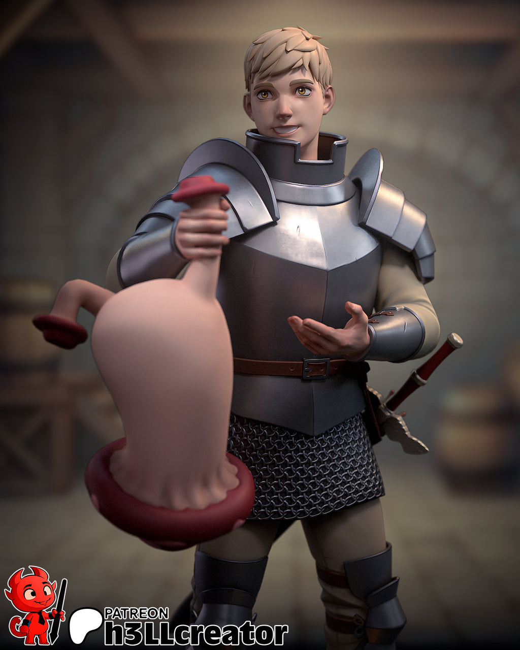 Laios Touden (Delicious in Dungeon) resin figure by h3LLcreator — studio render 1