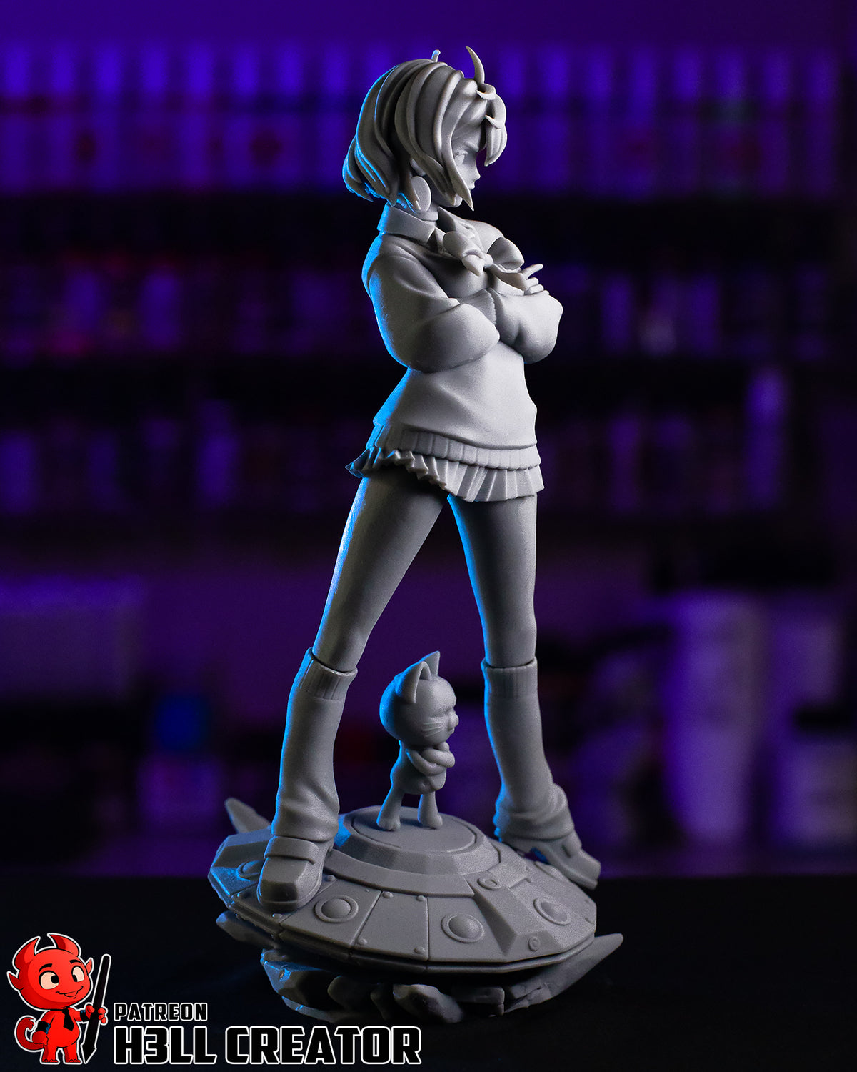 Momo Ayase (Dandadan) resin figure by h3LLcreator — studio render 12