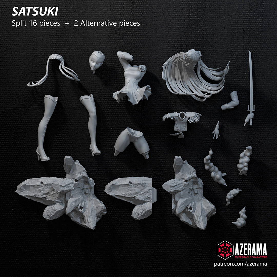 Satsuki (Kill la Kill) resin figure by Azerama — studio render 4