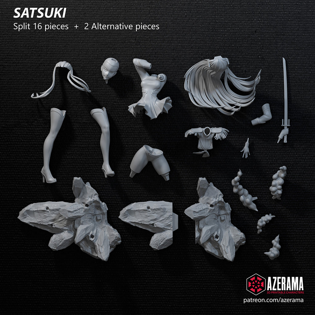 Satsuki (Kill la Kill) resin figure by Azerama — studio render 4